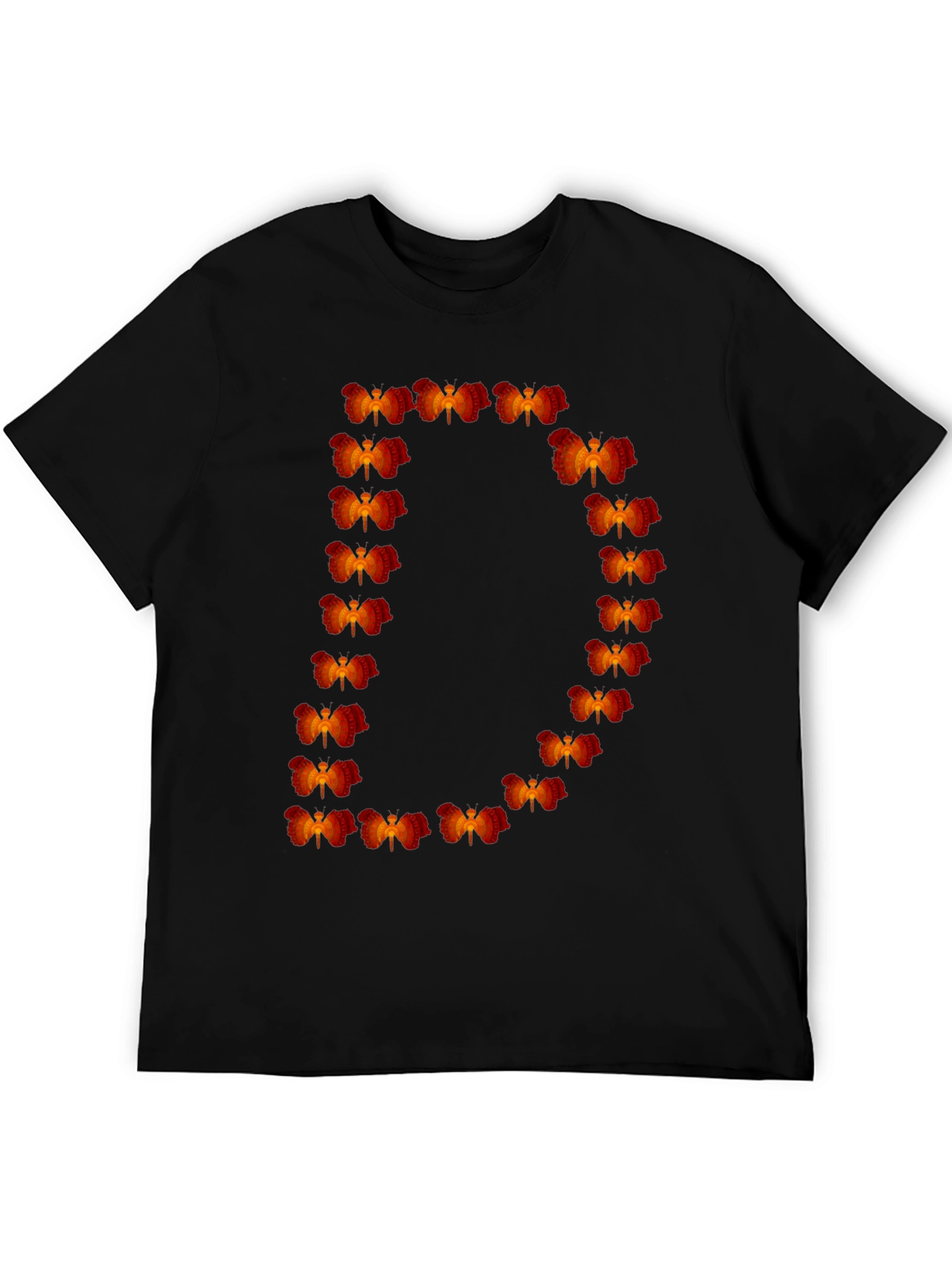 Unique D Dragonfly Graphic Tee - Black