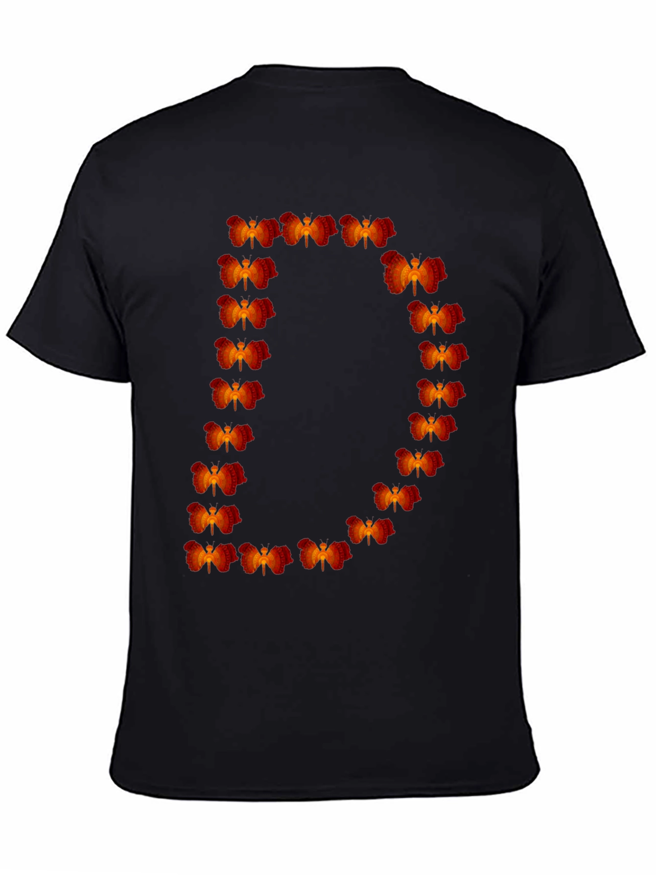 Unique D Dragonfly Graphic Tee - Black