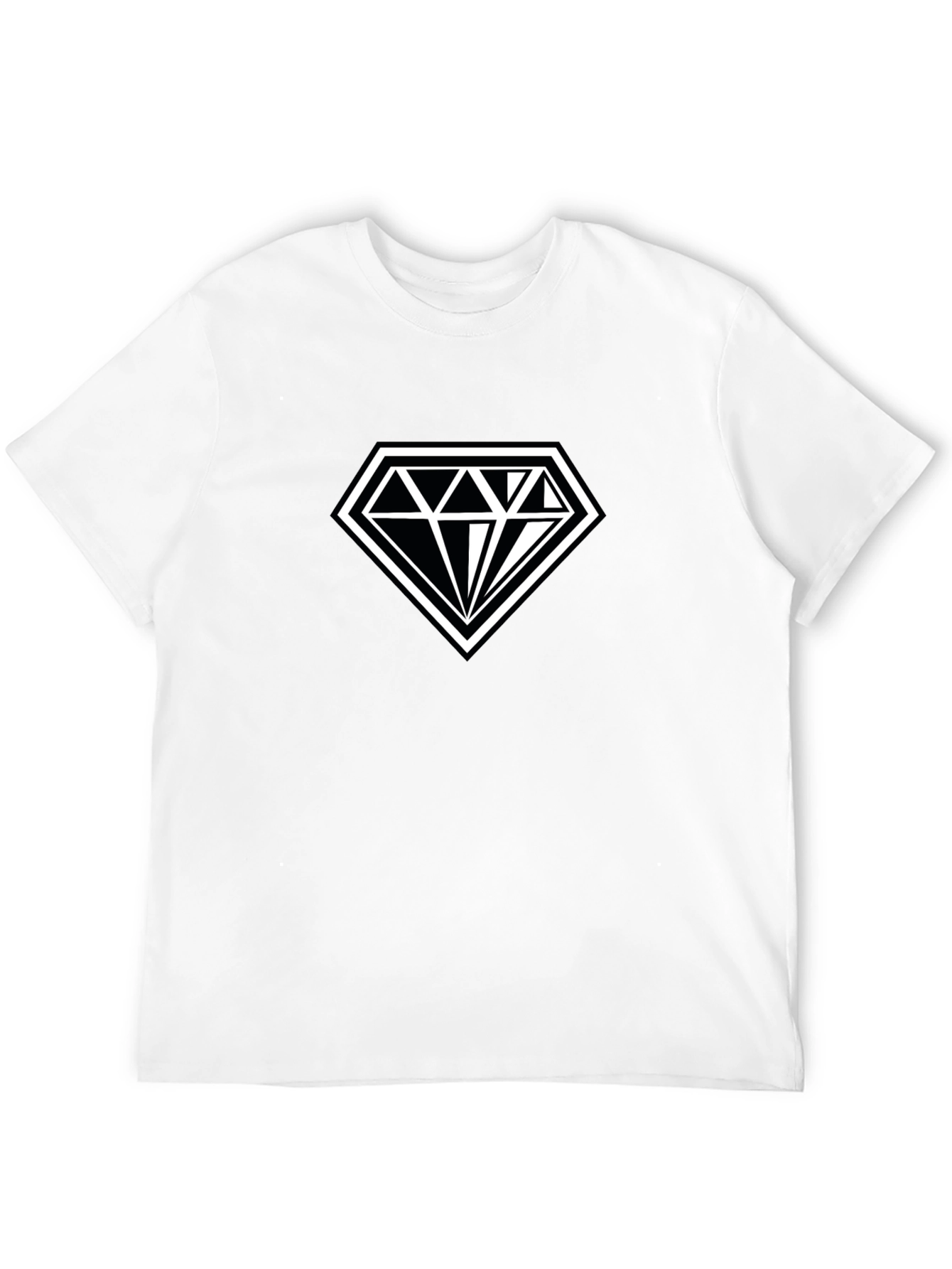 Black T-Shirt with Diamond Graphic