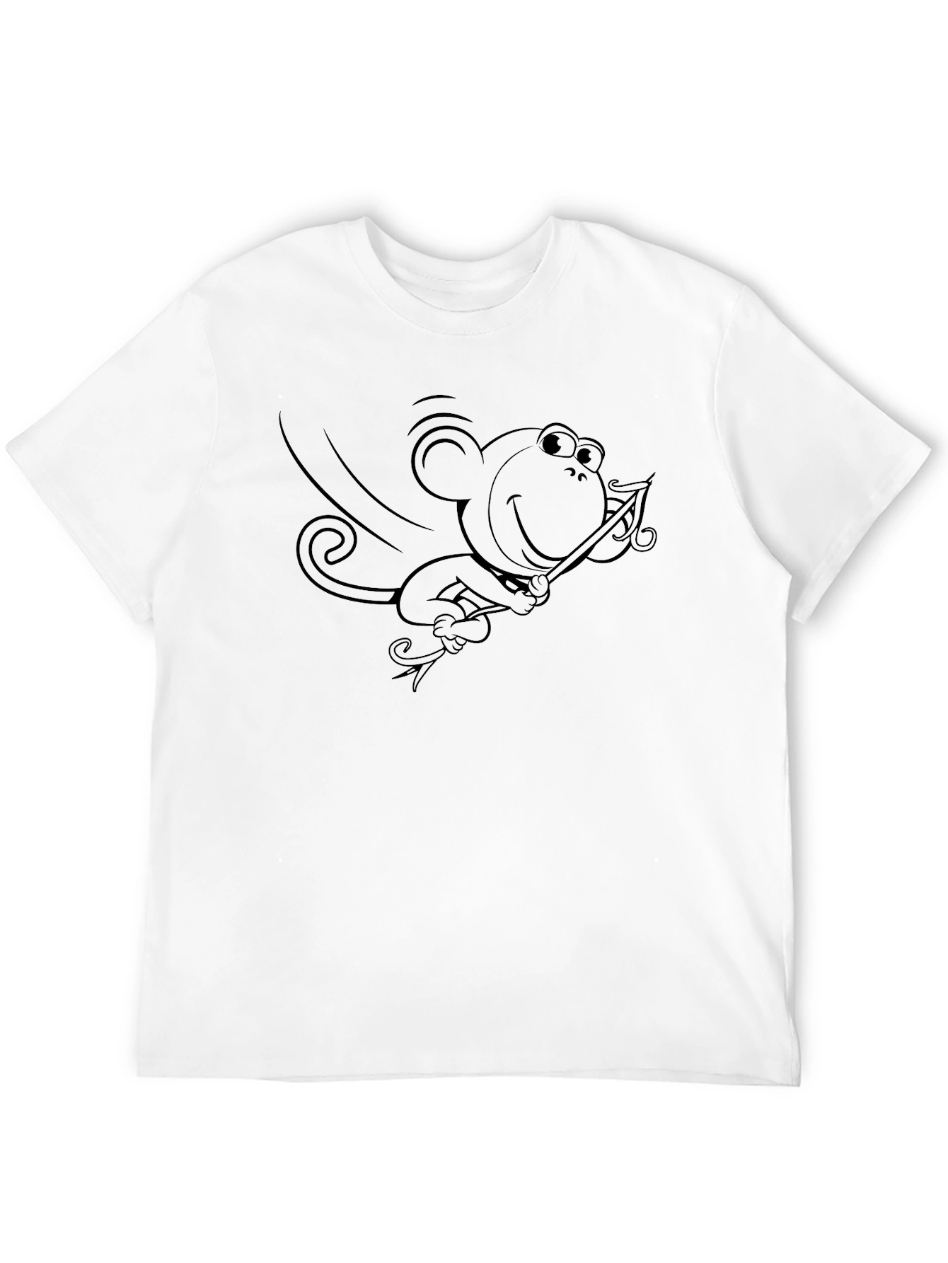 Monkey Rider Black Graphic Tee