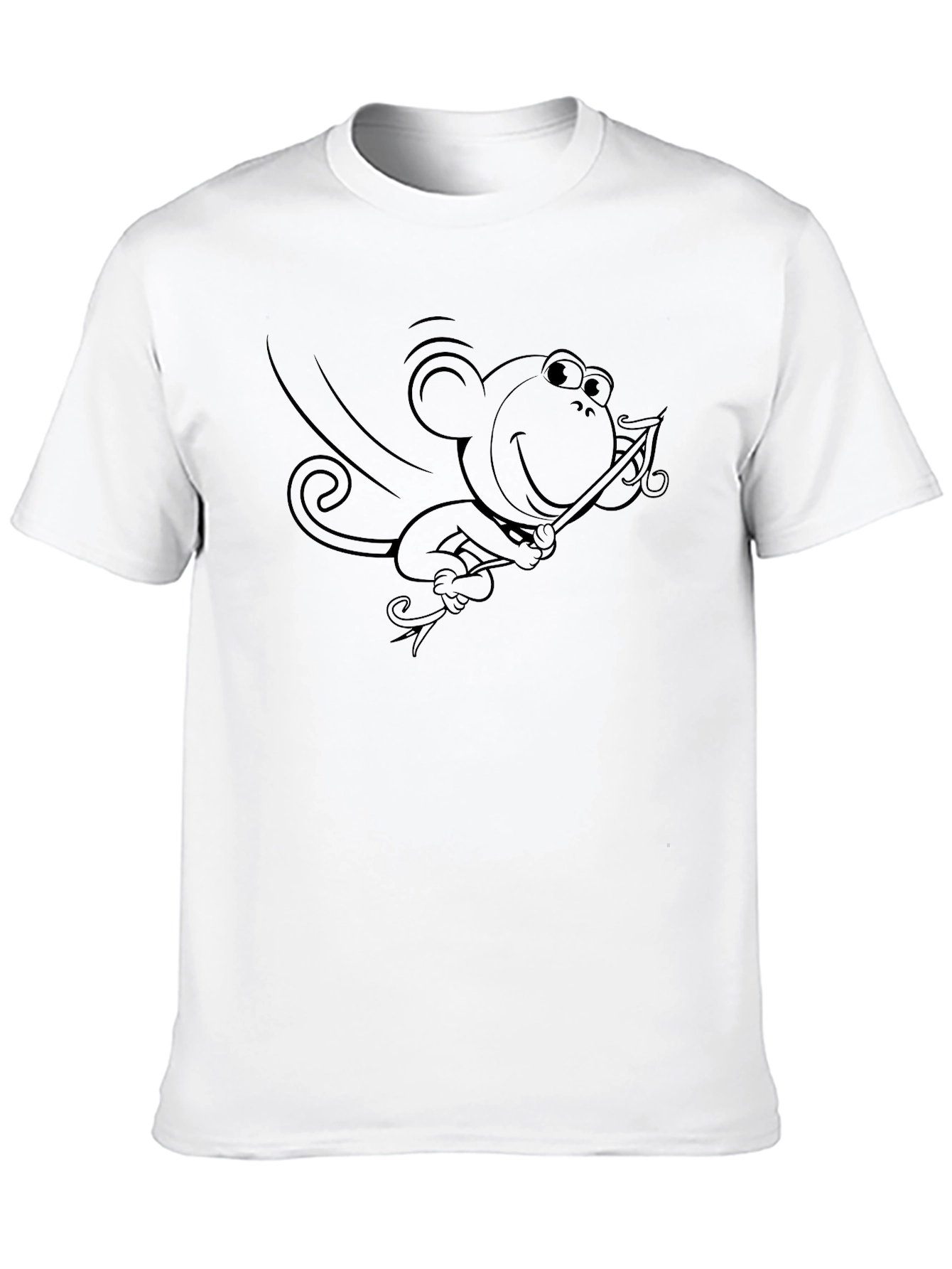 Monkey Rider Black Graphic Tee