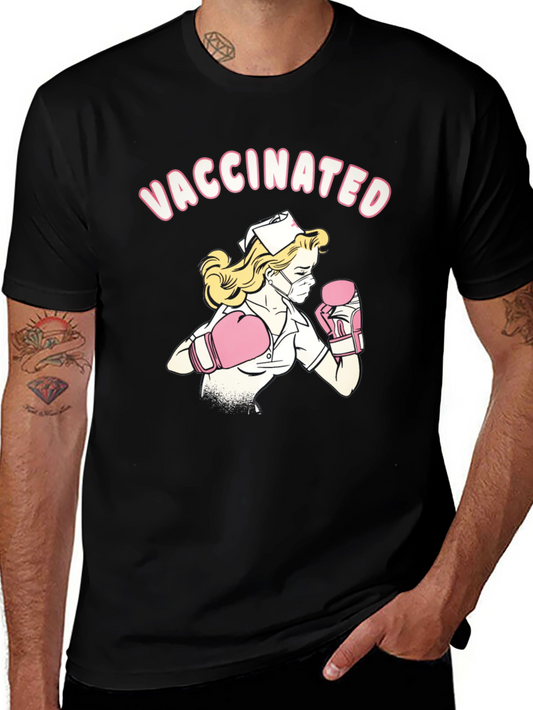 Vaccinated Nurse Boxer T-Shirt