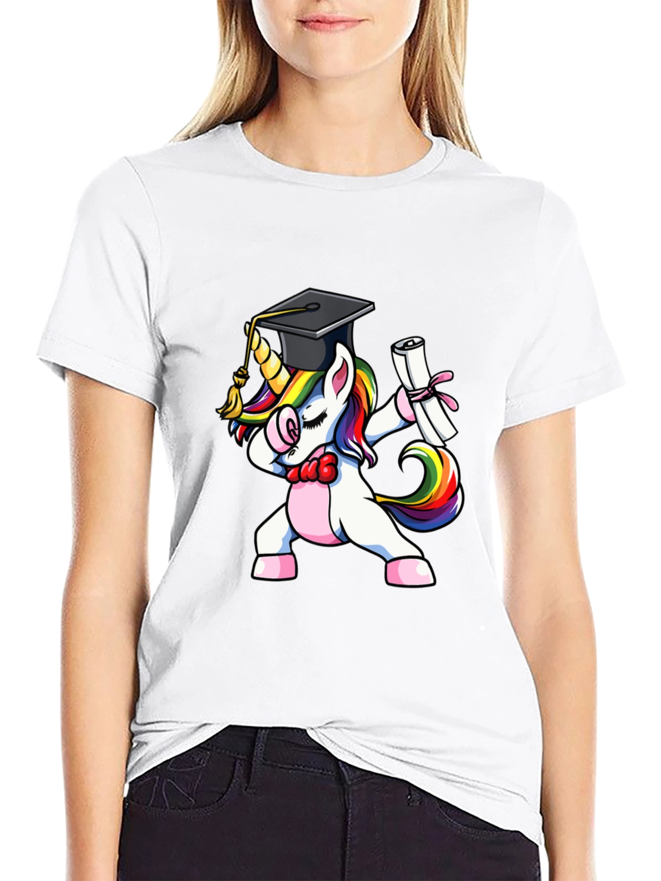 Funny Unicorn Graduation Dabbing T-Shirt