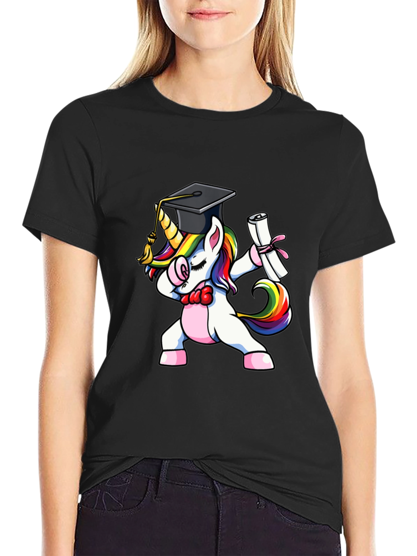Funny Unicorn Graduation Dabbing T-Shirt