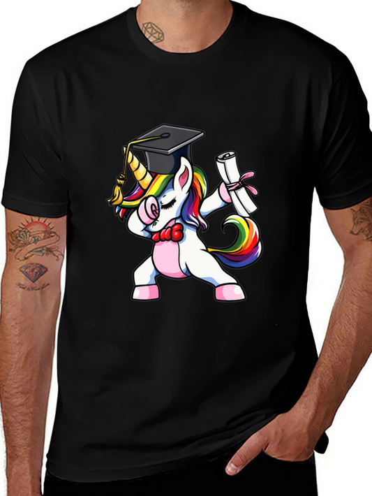 Funny Unicorn Graduation Dabbing T-Shirt