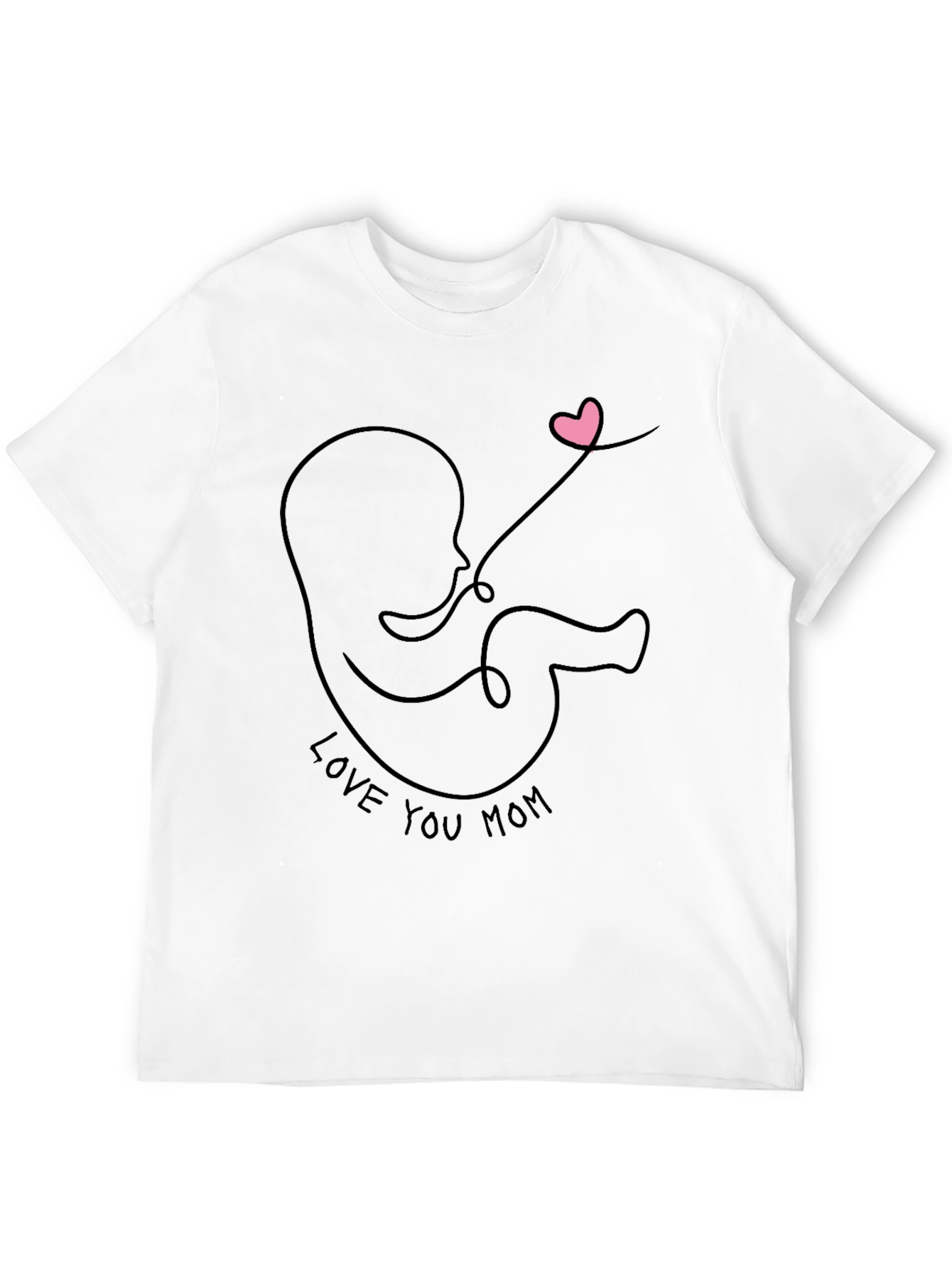 Love You Mom Black Graphic Tee