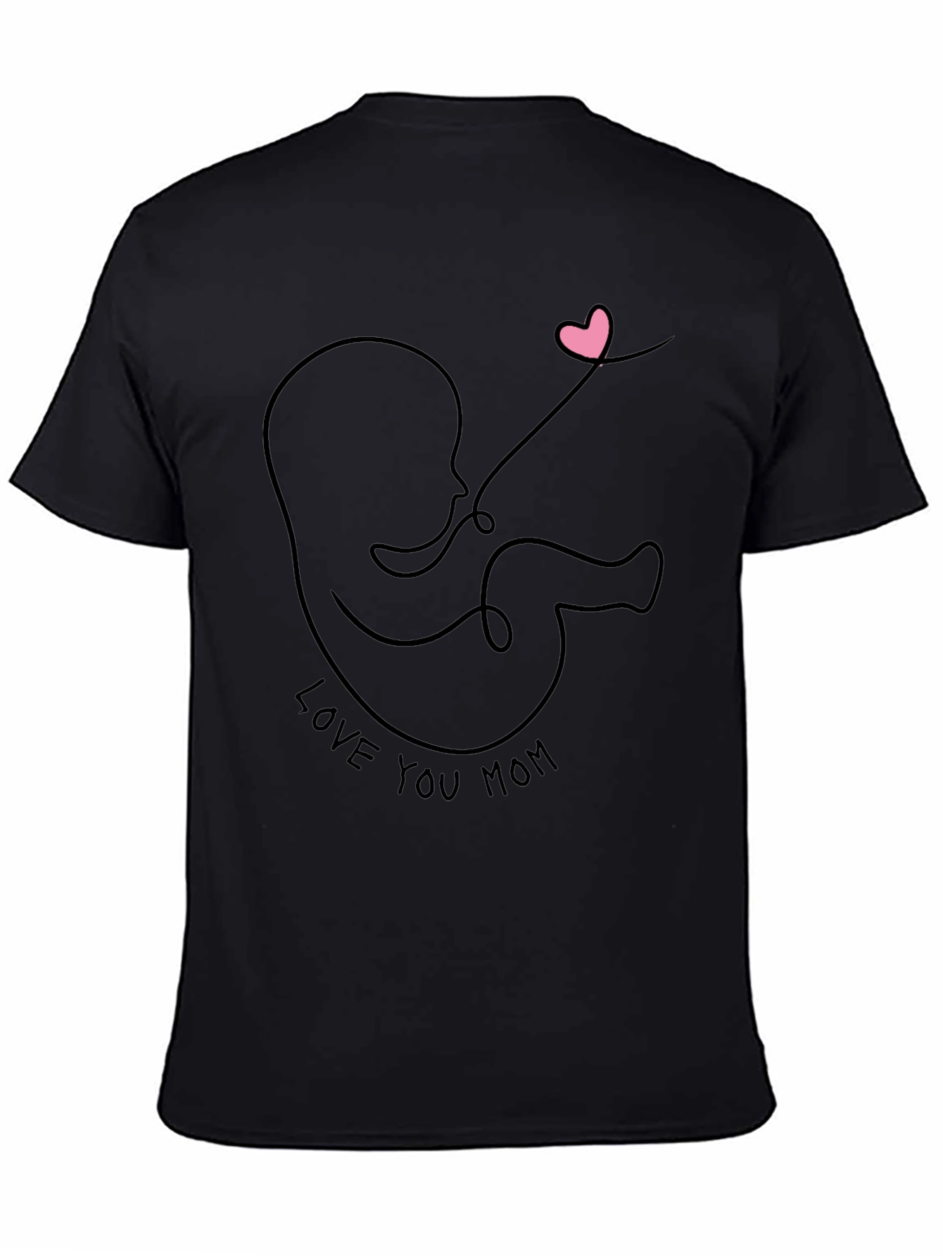 Love You Mom Black Graphic Tee