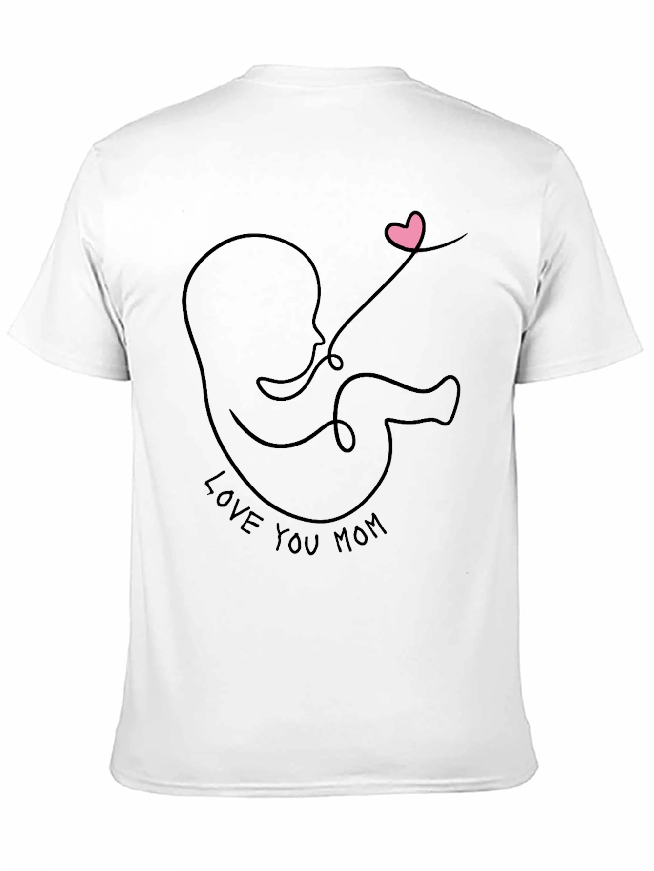 Love You Mom Black Graphic Tee