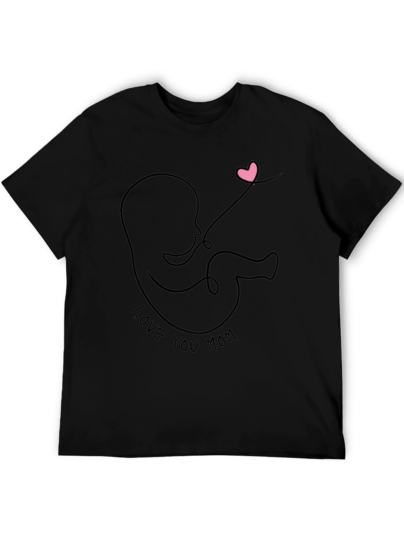 Love You Mom Black Graphic Tee