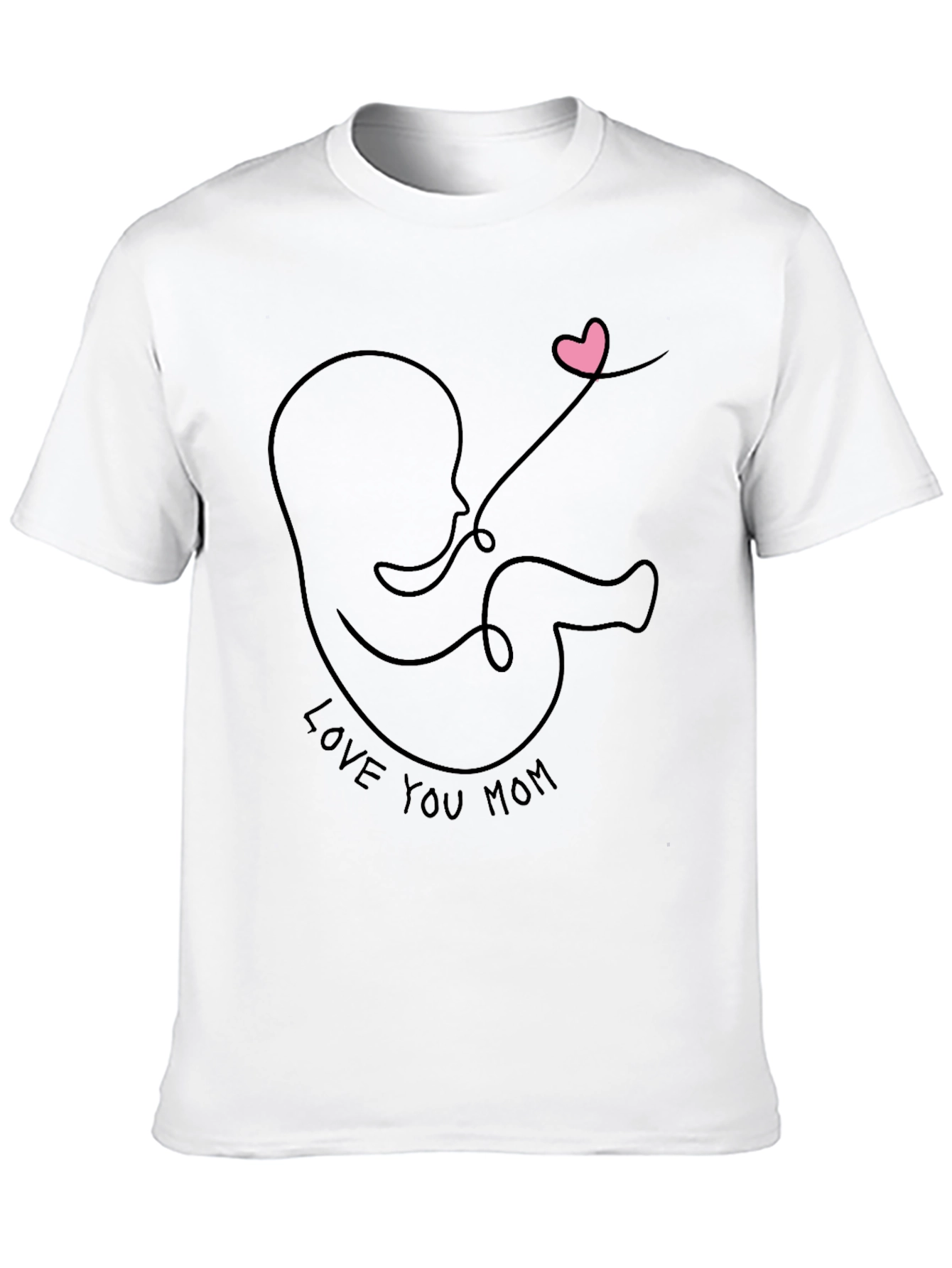 Love You Mom Black Graphic Tee
