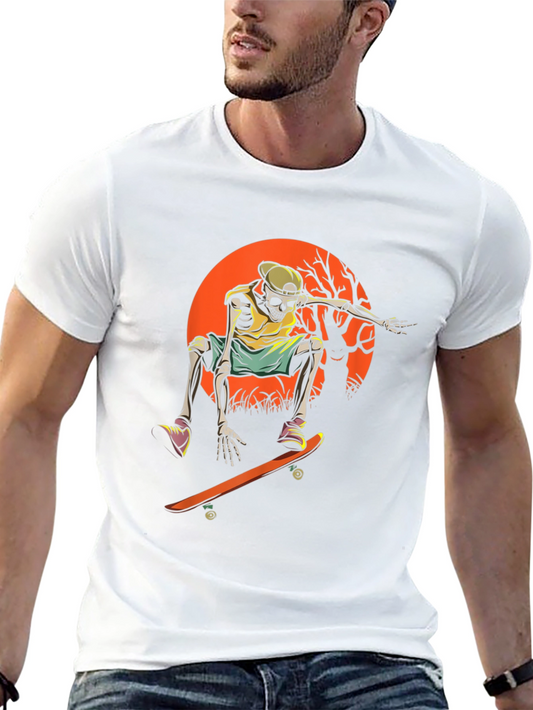 Skateboard Skeleton Graphic Tee