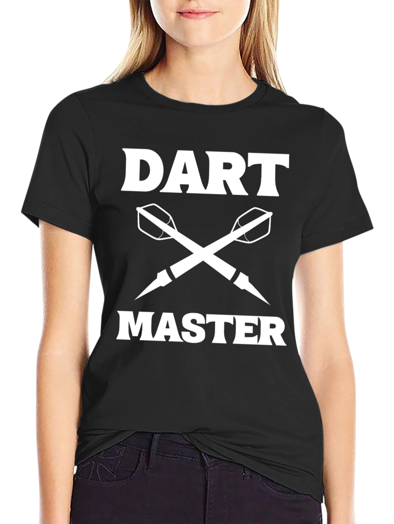 Dart Master Black T-Shirt - Cross Darts Design