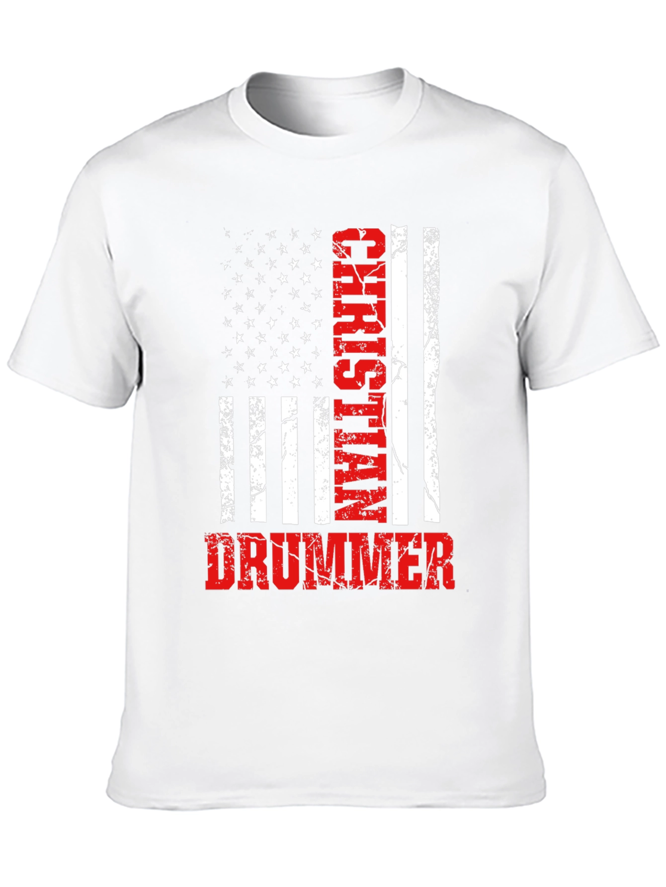 Christian Drummer American Flag T-Shirt