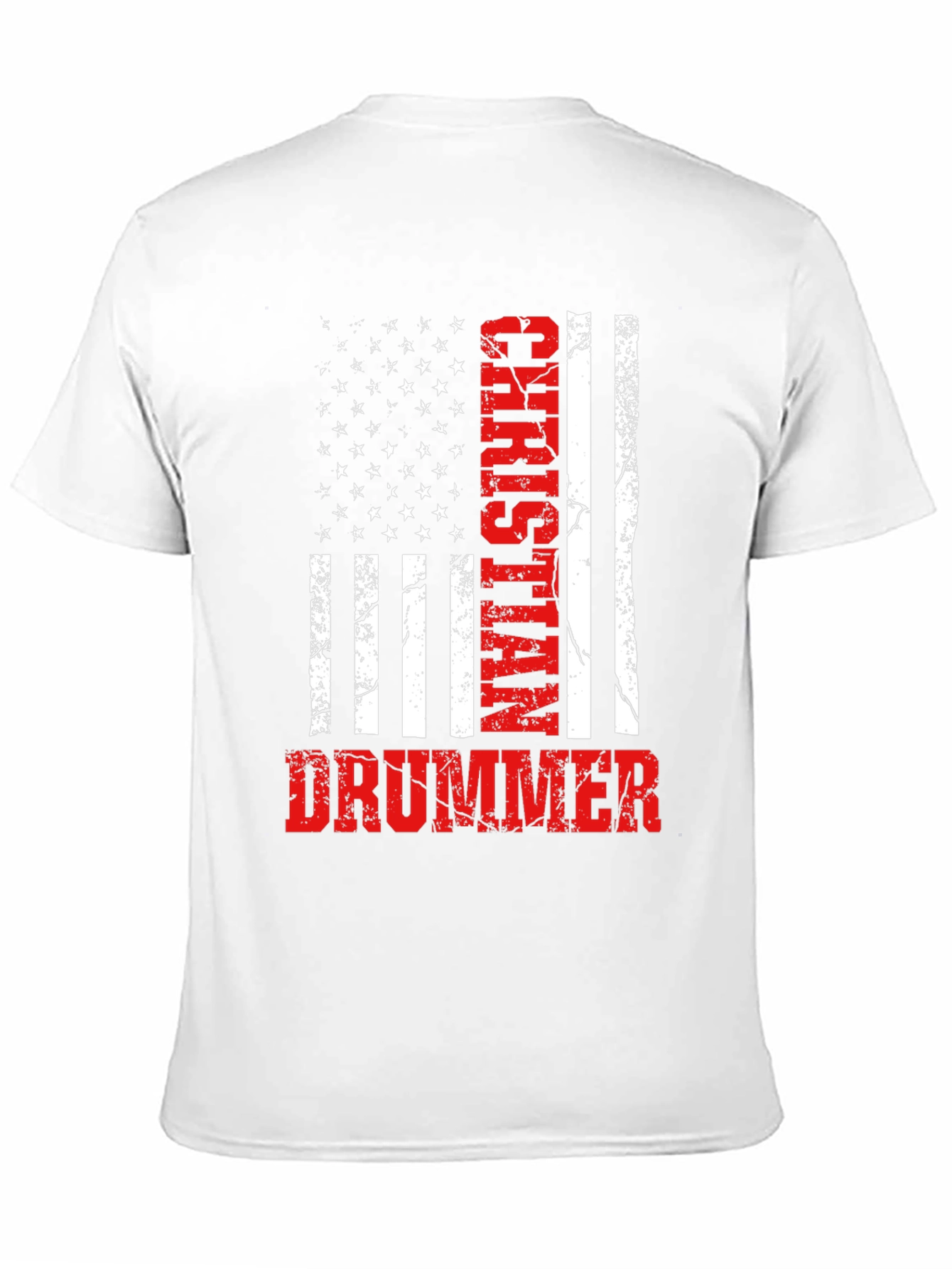 Christian Drummer American Flag T-Shirt