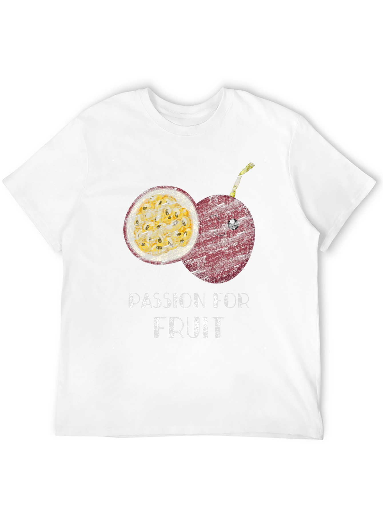 Passion Fruit Graphic Print Mens Black T-shirt