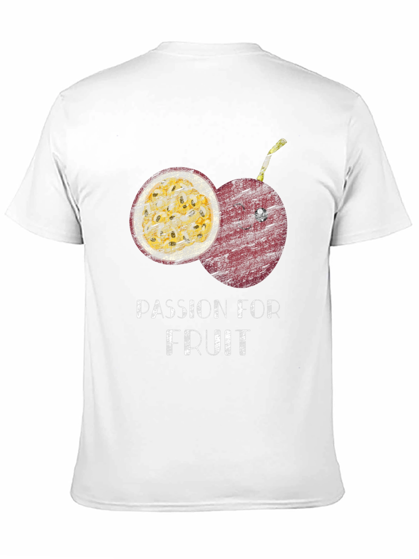 Passion Fruit Graphic Print Mens Black T-shirt