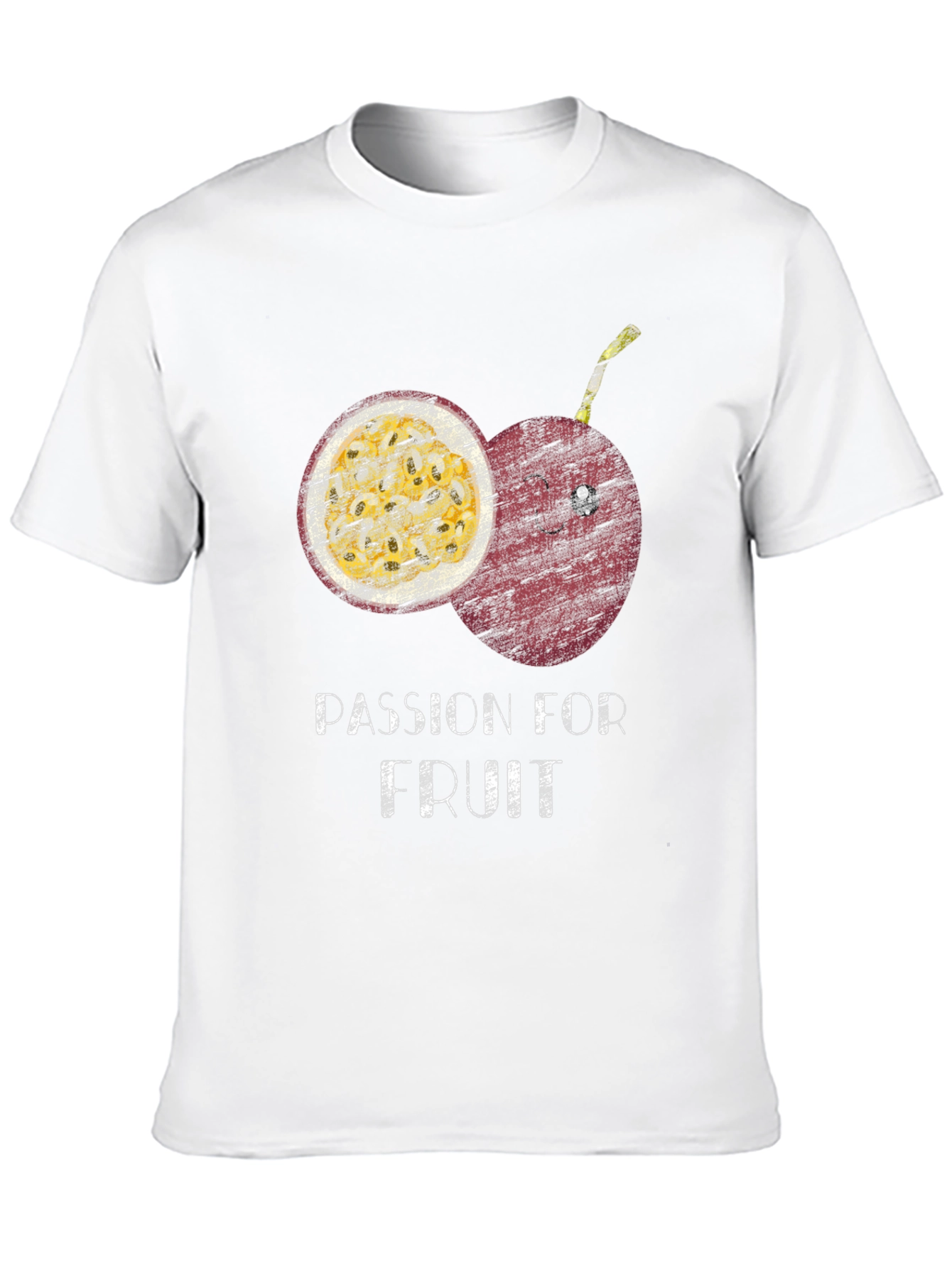 Passion Fruit Graphic Print Mens Black T-shirt