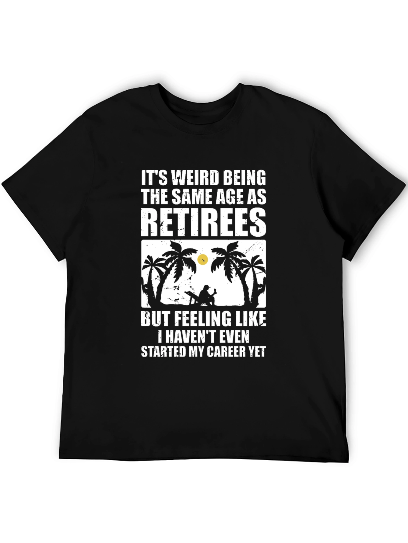 Retiree Age Black Graphic T-Shirt