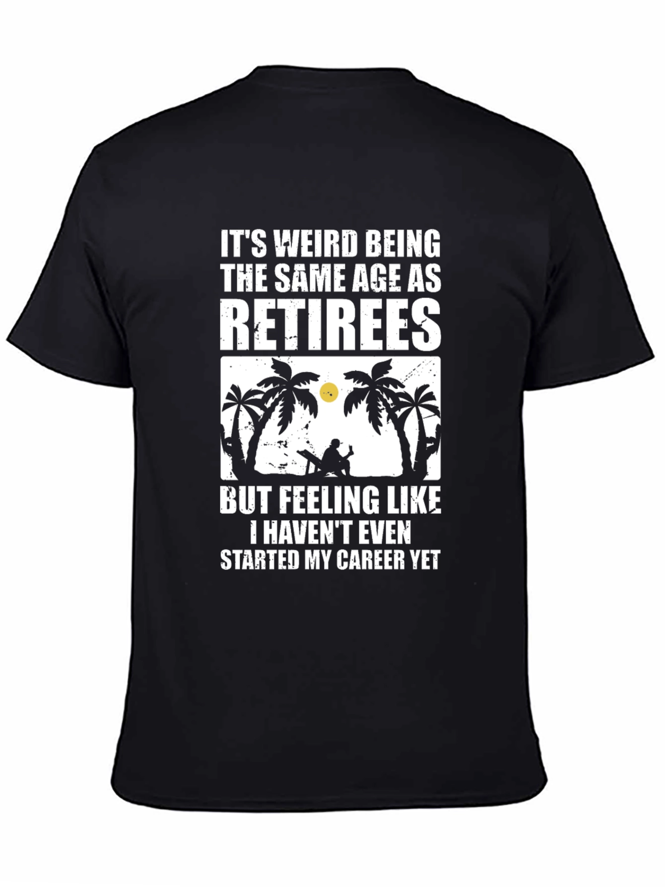 Retiree Age Black Graphic T-Shirt