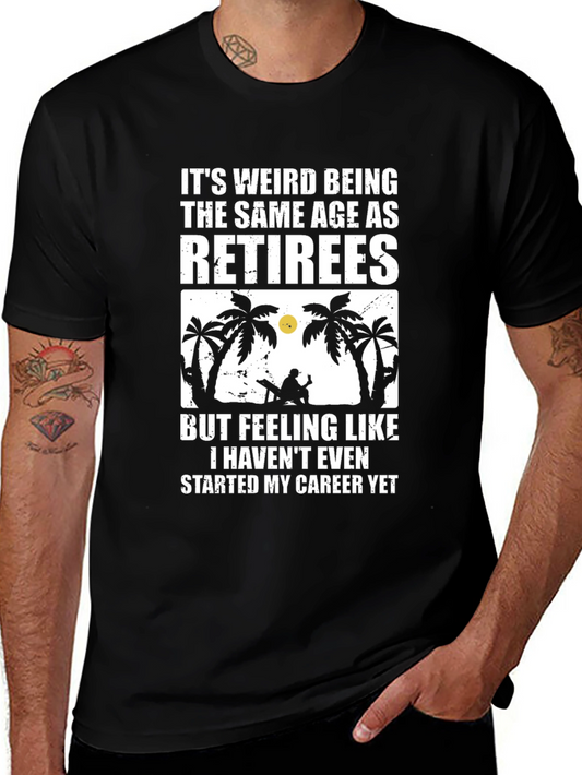 Retiree Age Black Graphic T-Shirt