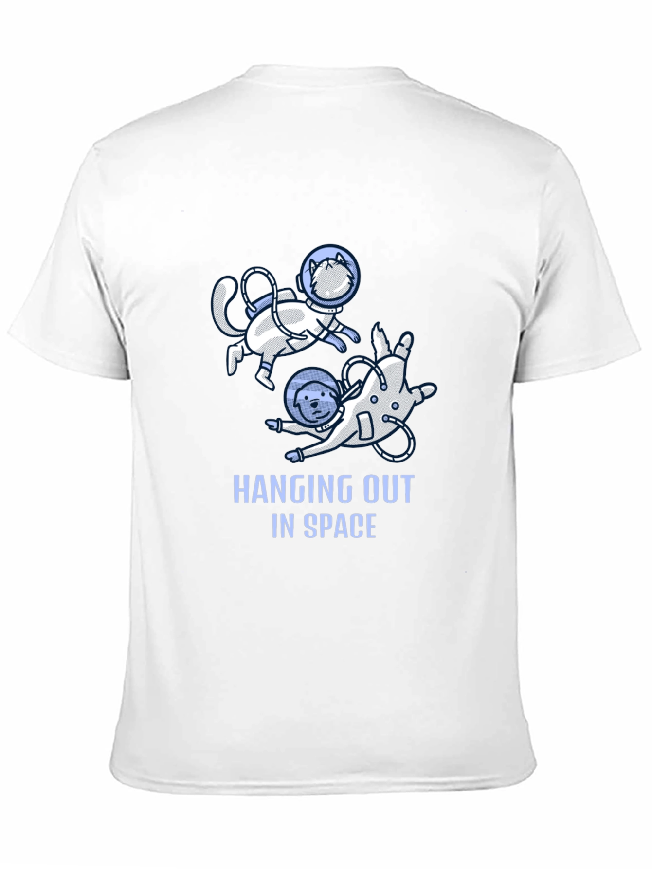 Hanging Out In Space T-Shirt Cat and Dog Astronauts