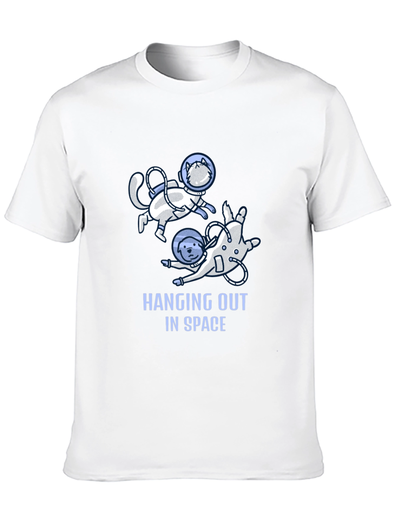 Hanging Out In Space T-Shirt Cat and Dog Astronauts