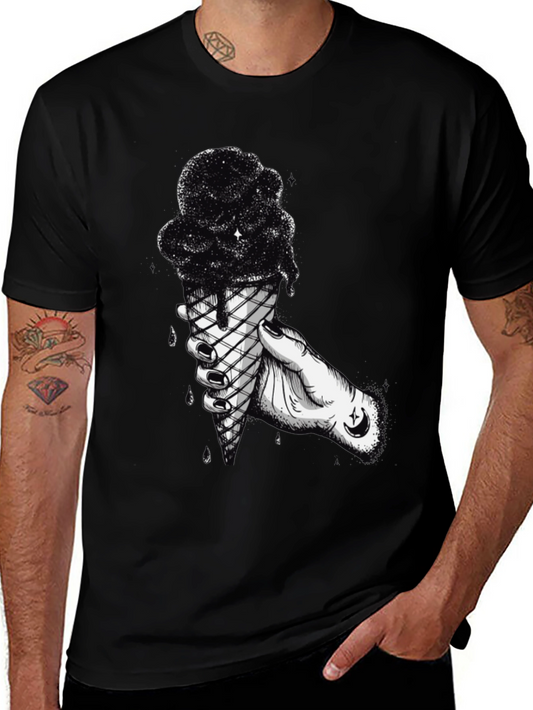Black Ice Cream Cone Graphic Tee