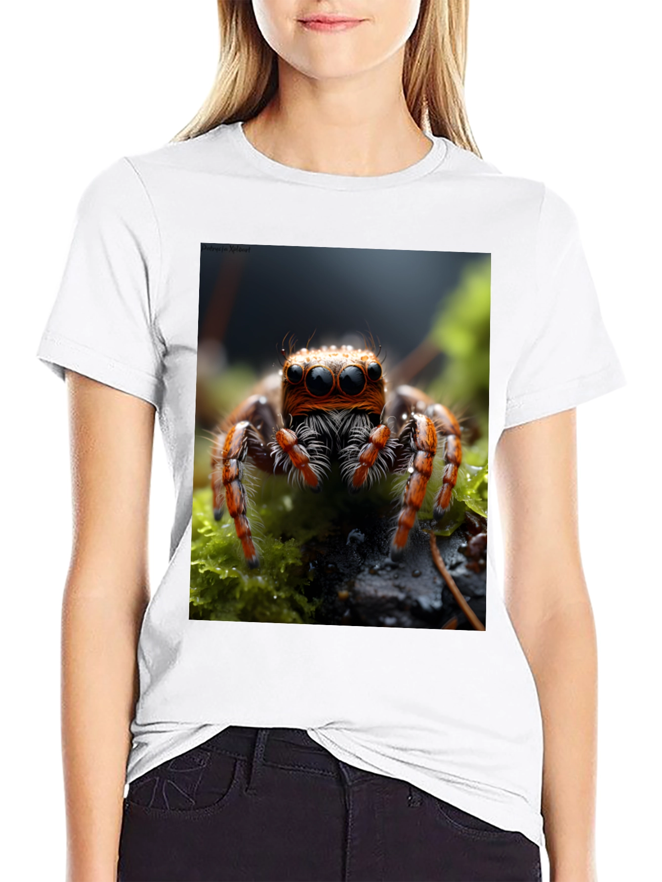 Jumping Spider Graphic Tee - Unique Insect Art