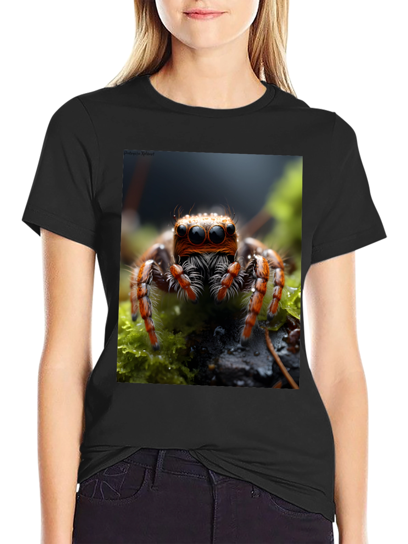 Jumping Spider Graphic Tee - Unique Insect Art