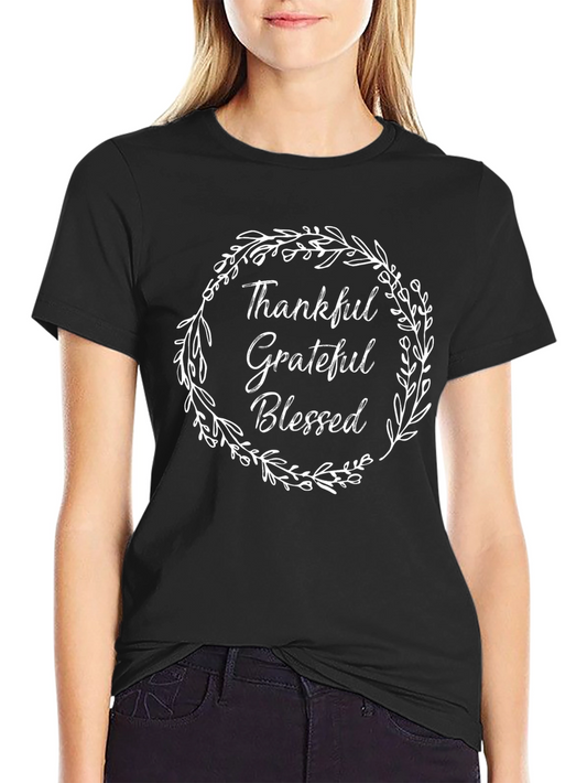 Thankful Grateful Blessed Graphic Tee
