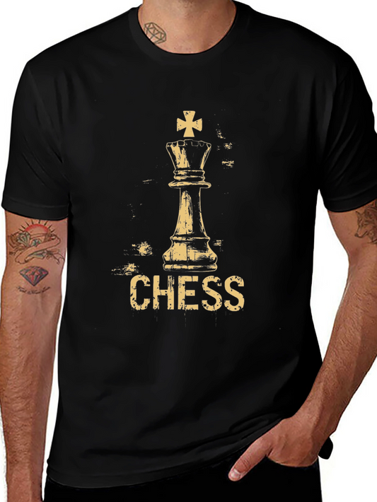Chess King Graphic Tee - Black Cotton T-Shirt