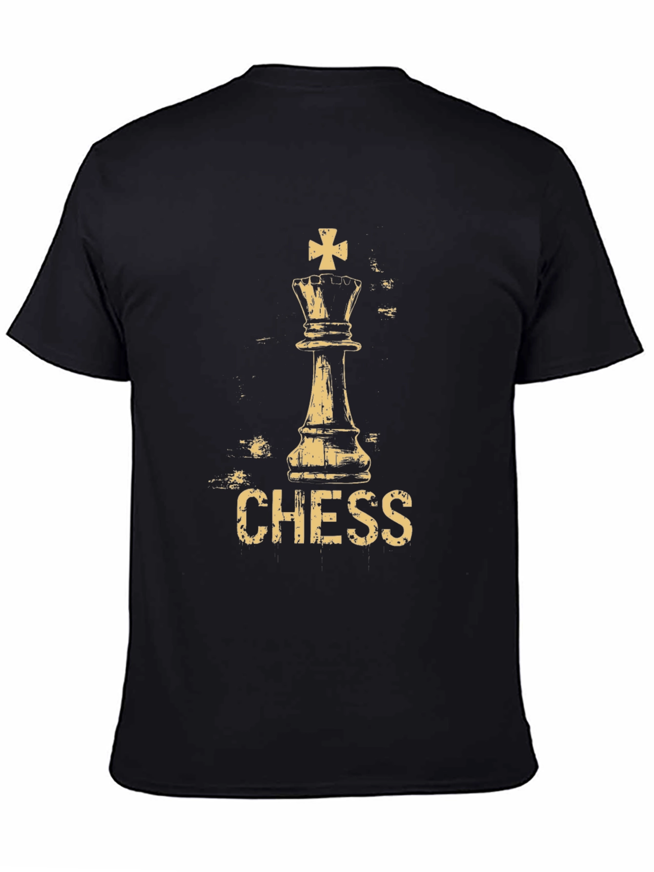 Chess King Graphic Tee - Black Cotton T-Shirt
