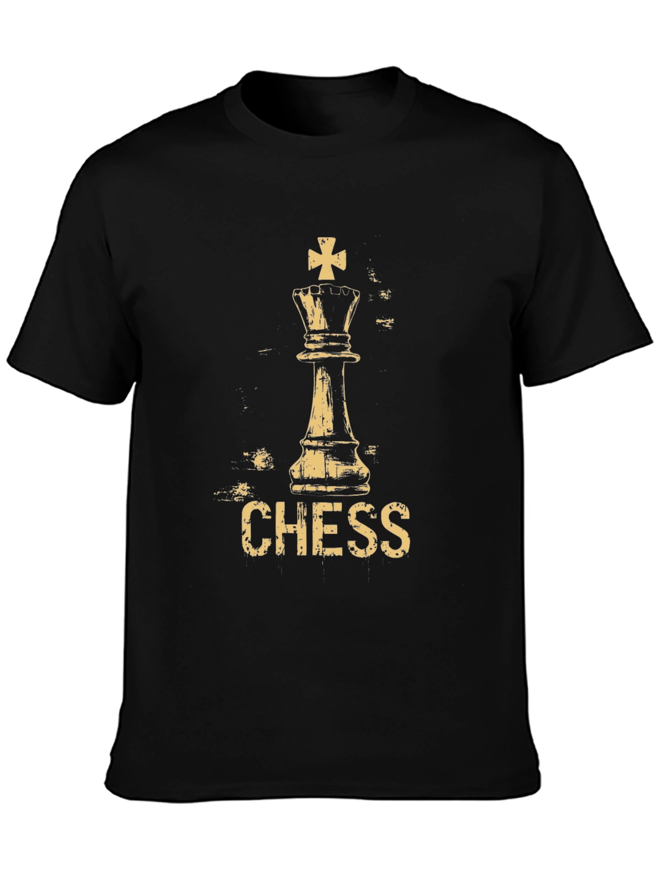 Chess King Graphic Tee - Black Cotton T-Shirt