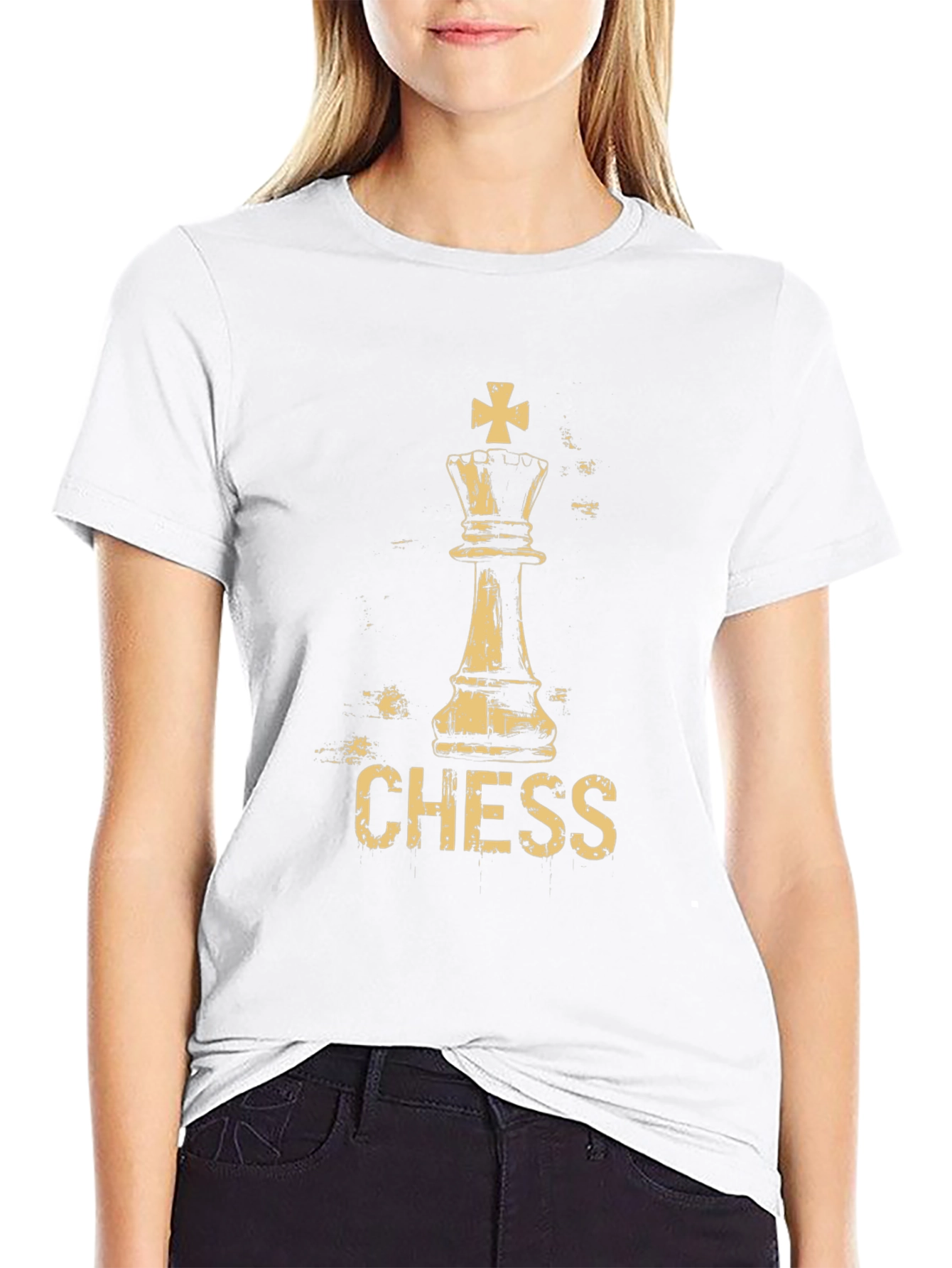 Chess King Graphic Tee - Black Cotton T-Shirt