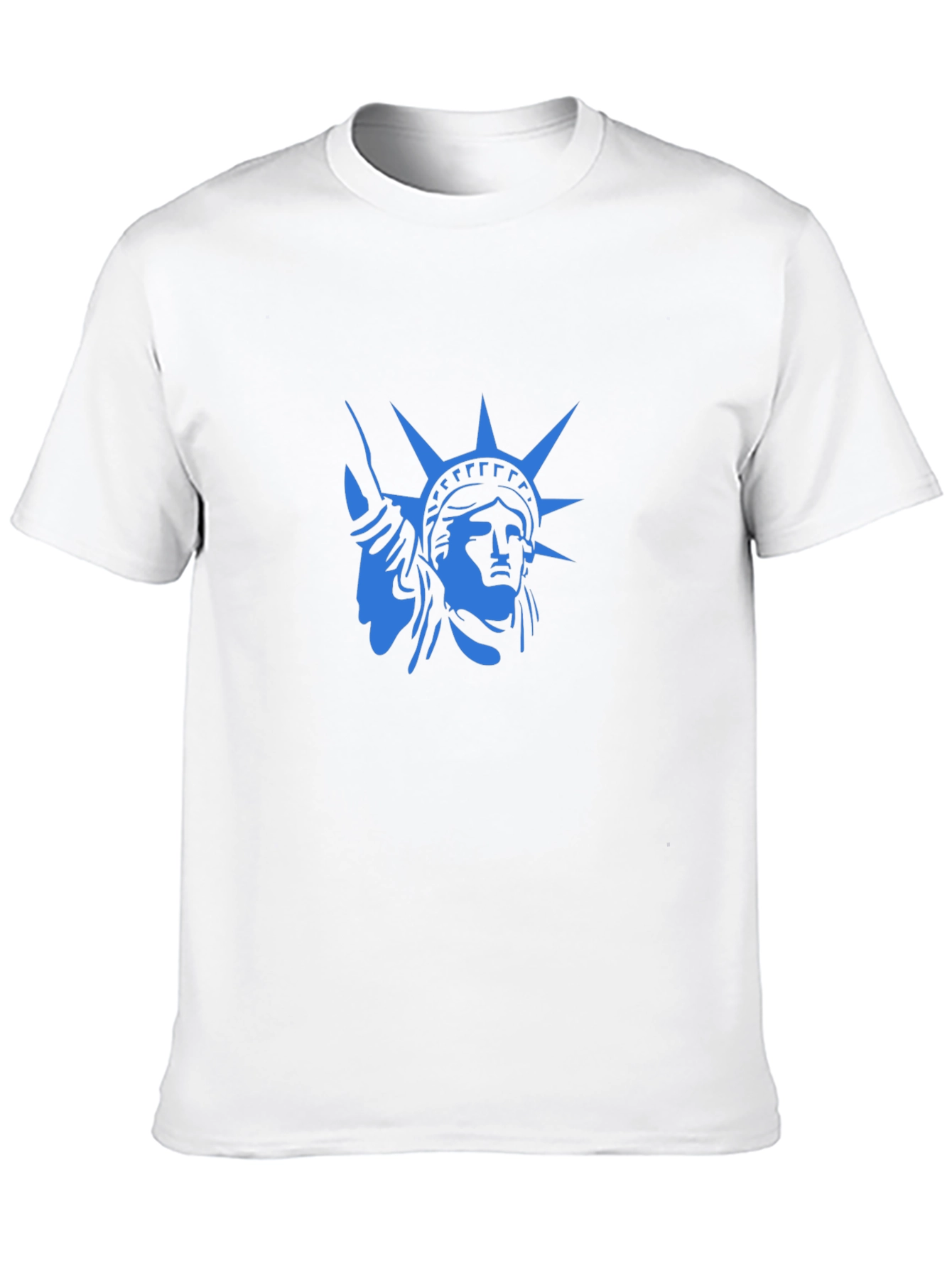 Statue of Liberty Graphic T-Shirt - Cool Blue Design