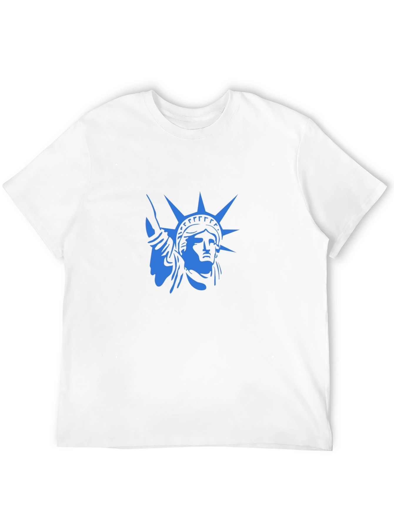 Statue of Liberty Graphic T-Shirt - Cool Blue Design
