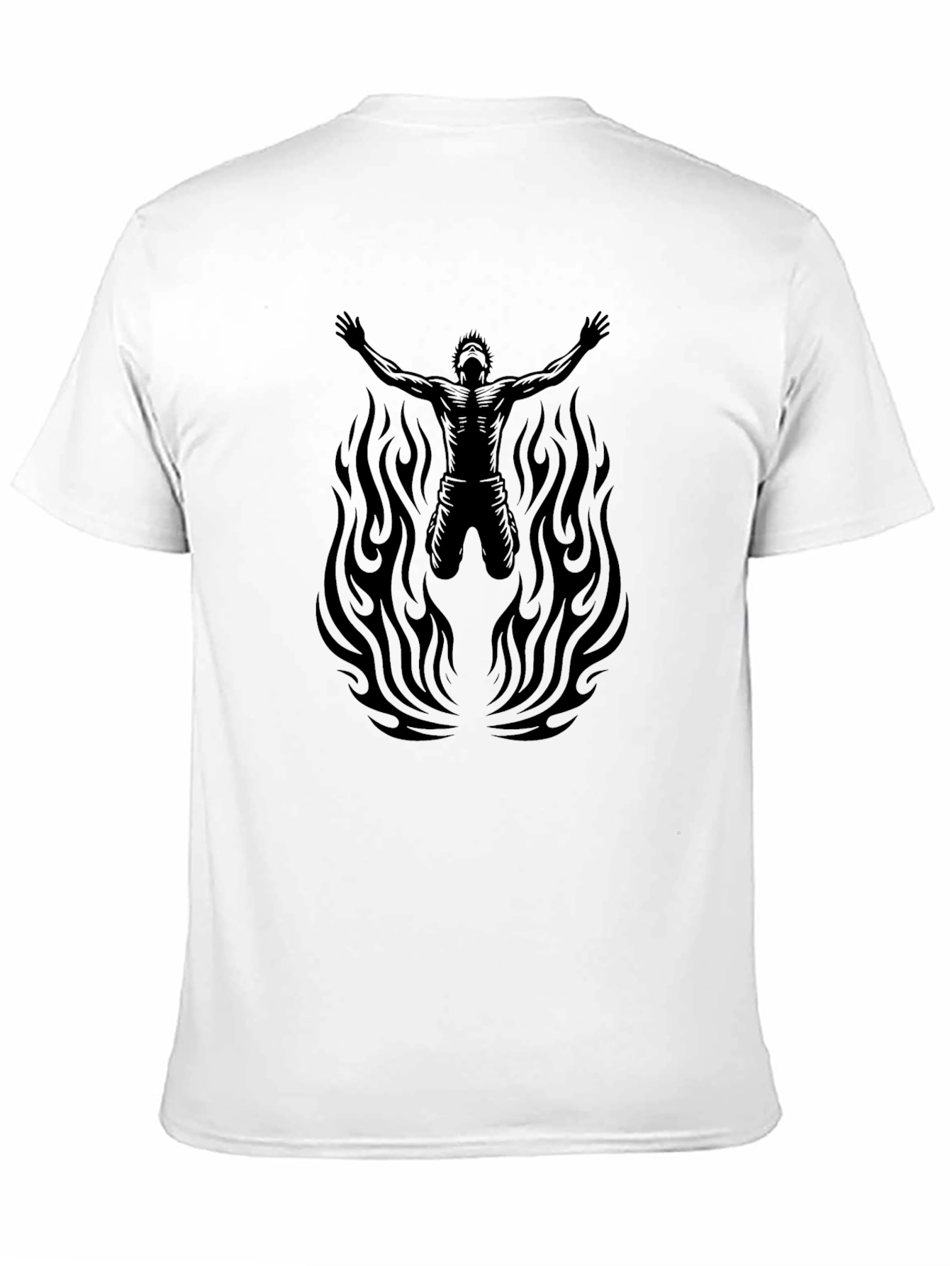 Flaming Prayer Graphic Tee - Black