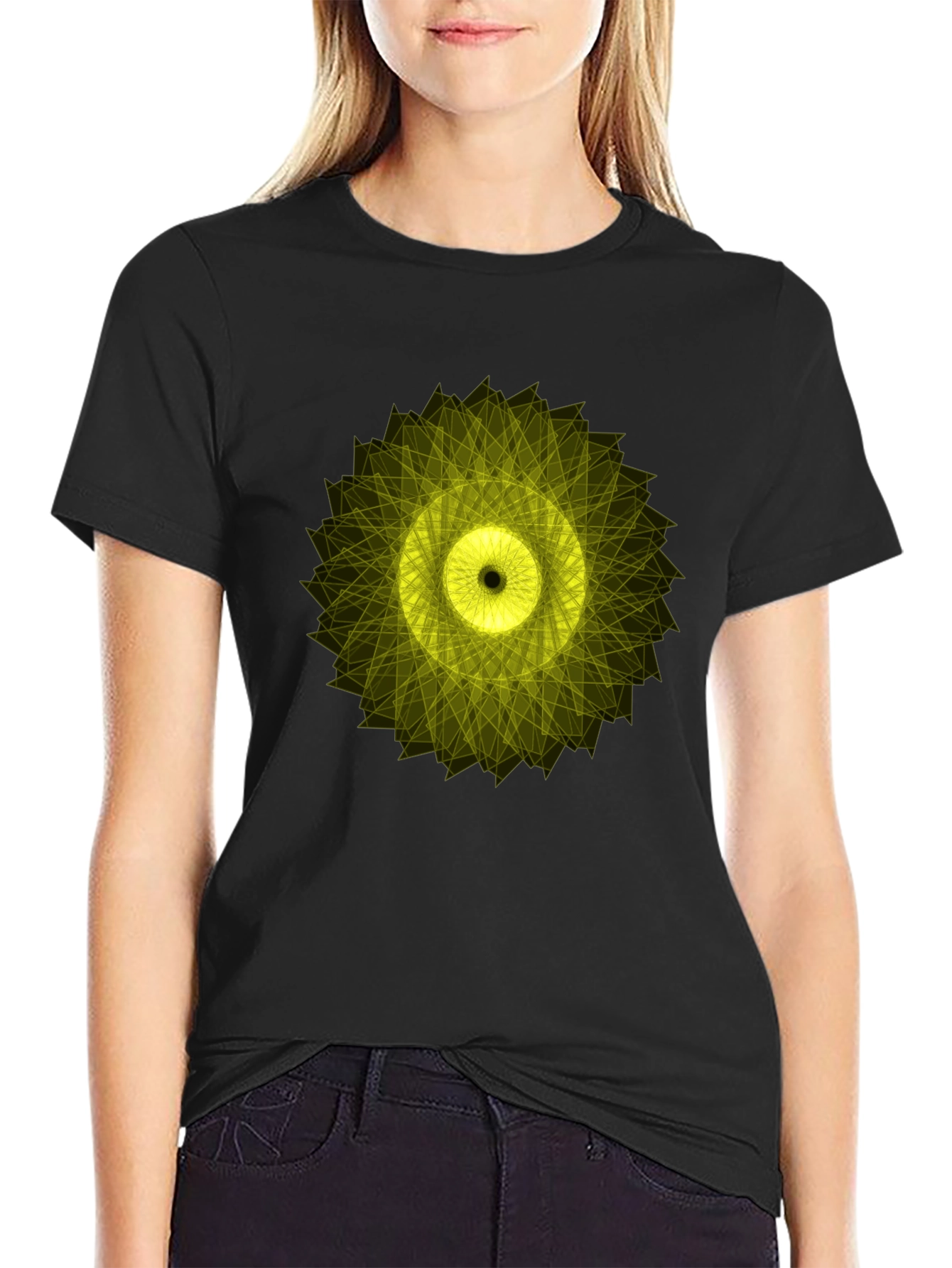 Geometric Circle Graphic Tee - Mens Black T-Shirt