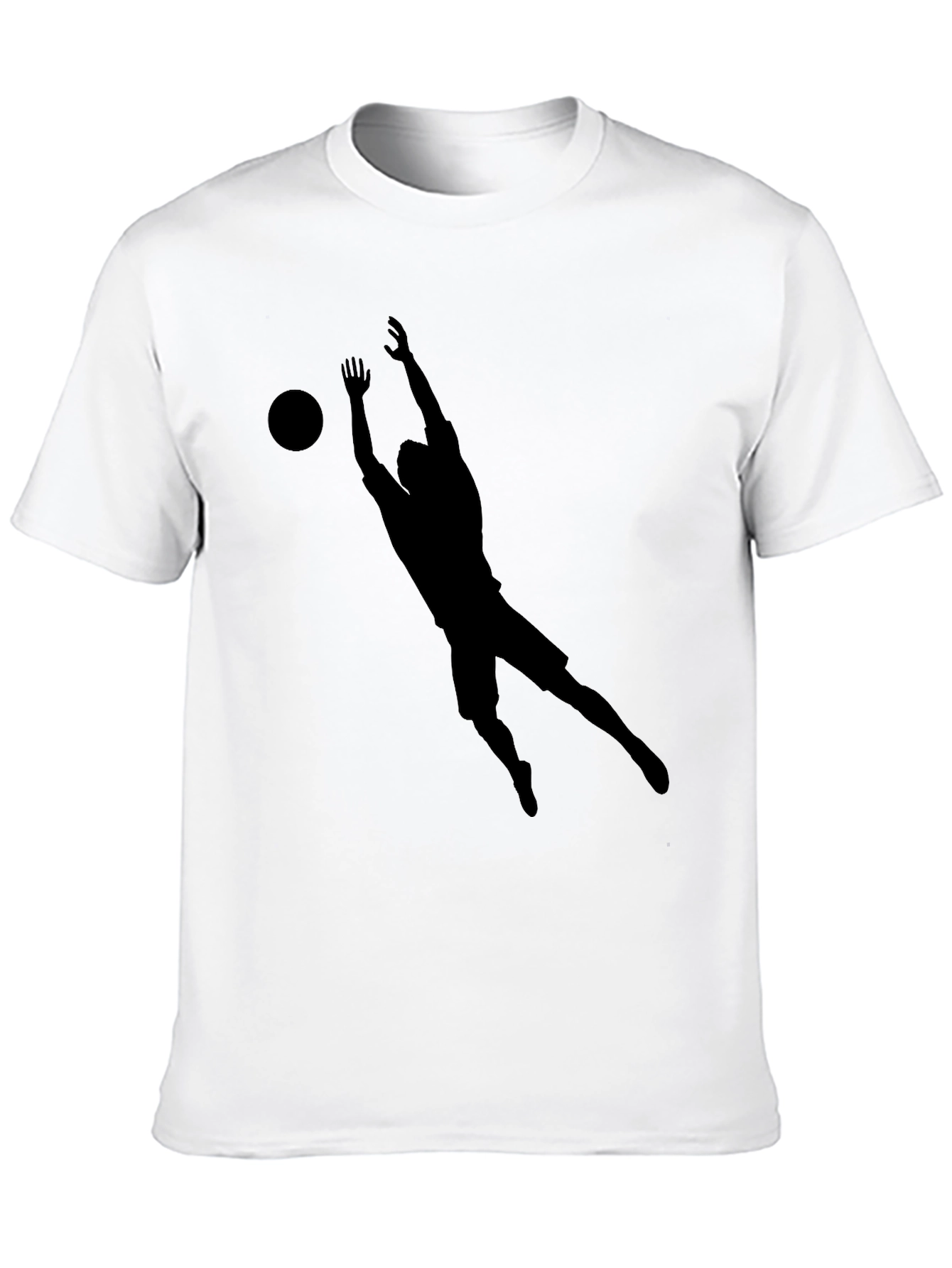 Mens Black Volleyball Graphic Tee