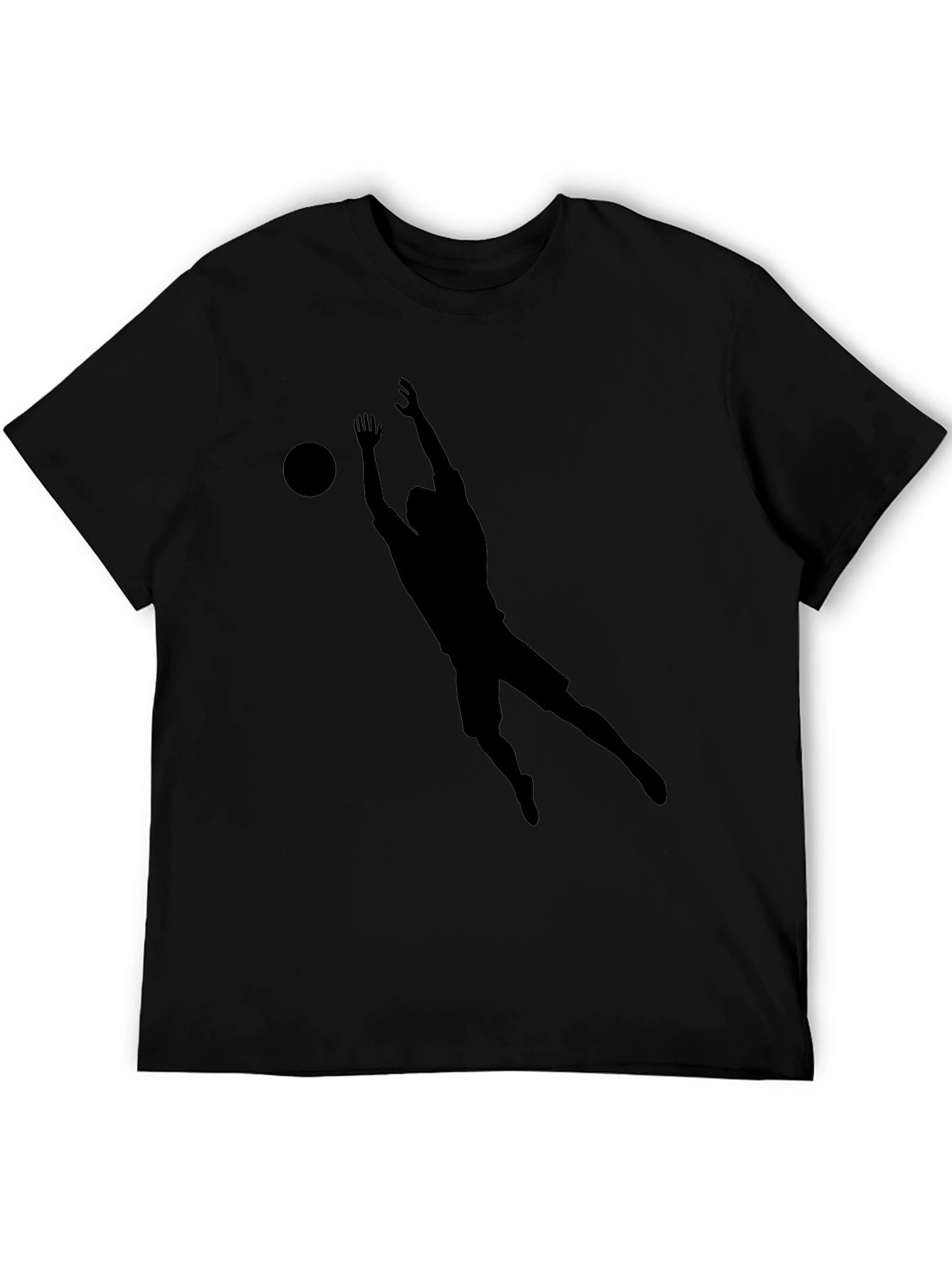 Mens Black Volleyball Graphic Tee