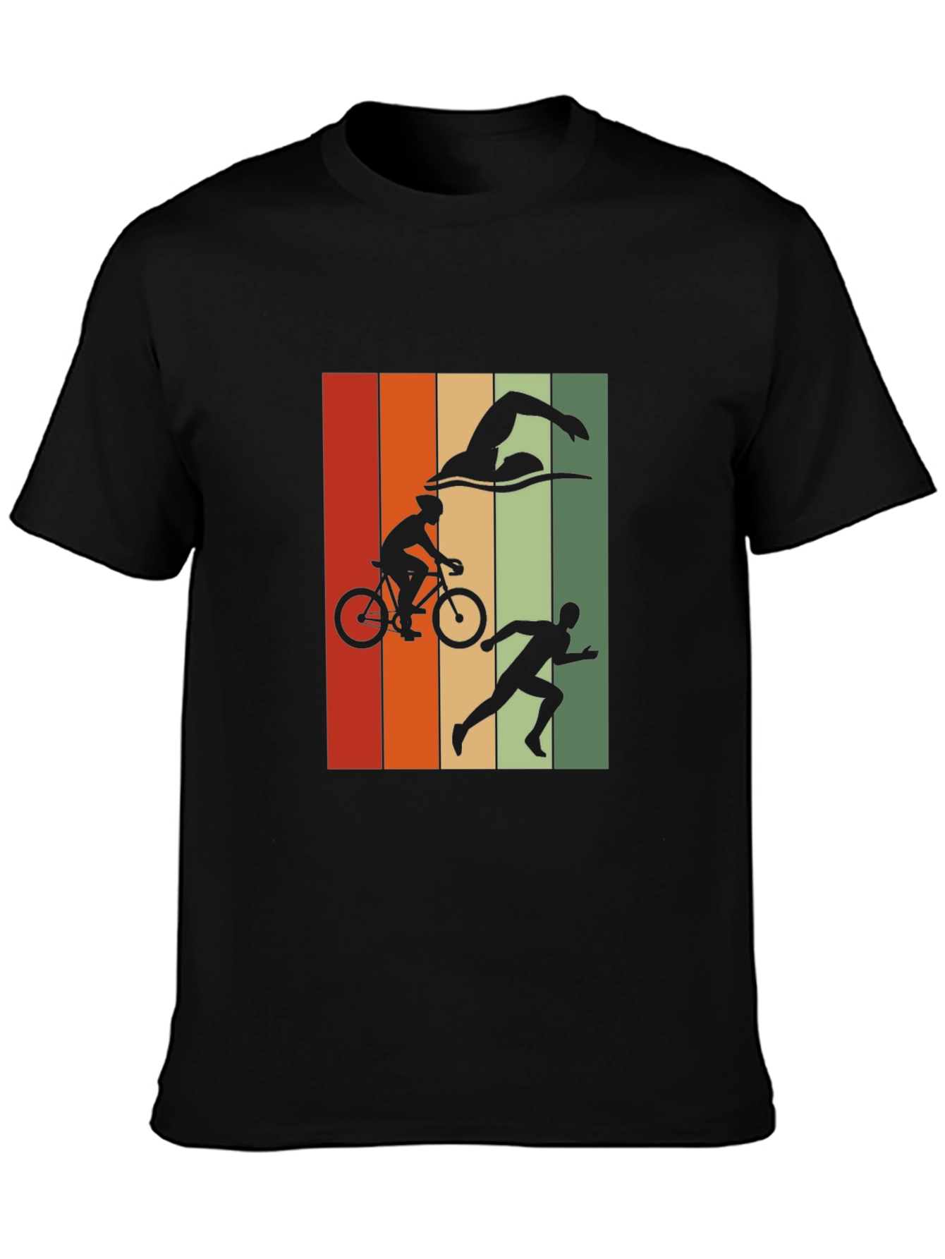 Triathlon Graphic T-Shirt - Black