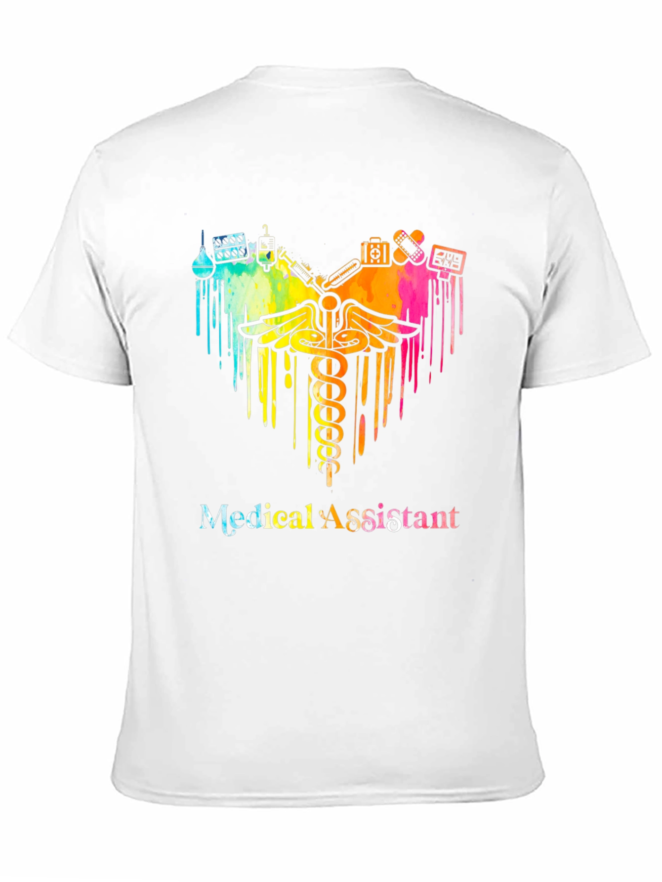 Medical Assistant Rainbow Graphic T-Shirt