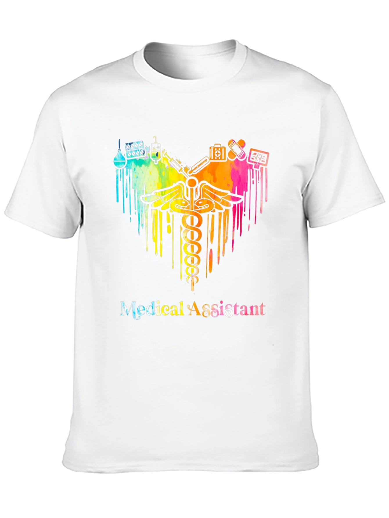 Medical Assistant Rainbow Graphic T-Shirt