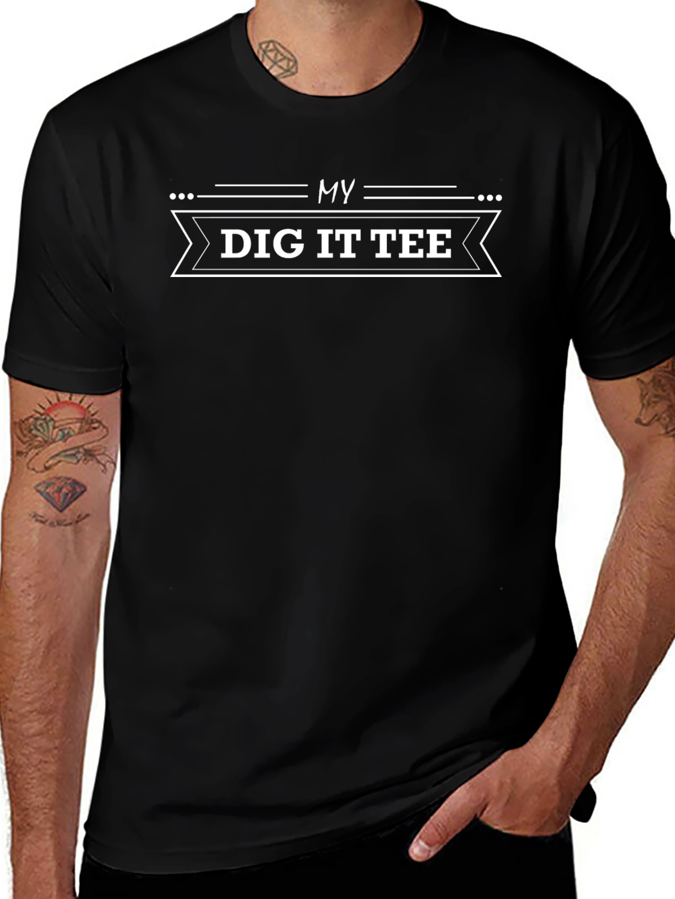 My Dig It Tee Black Graphic T-Shirt