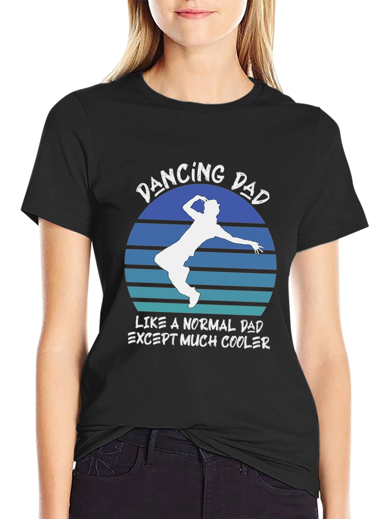 Dancing Dad Graphic T-Shirt Cool Fathers Day Gift