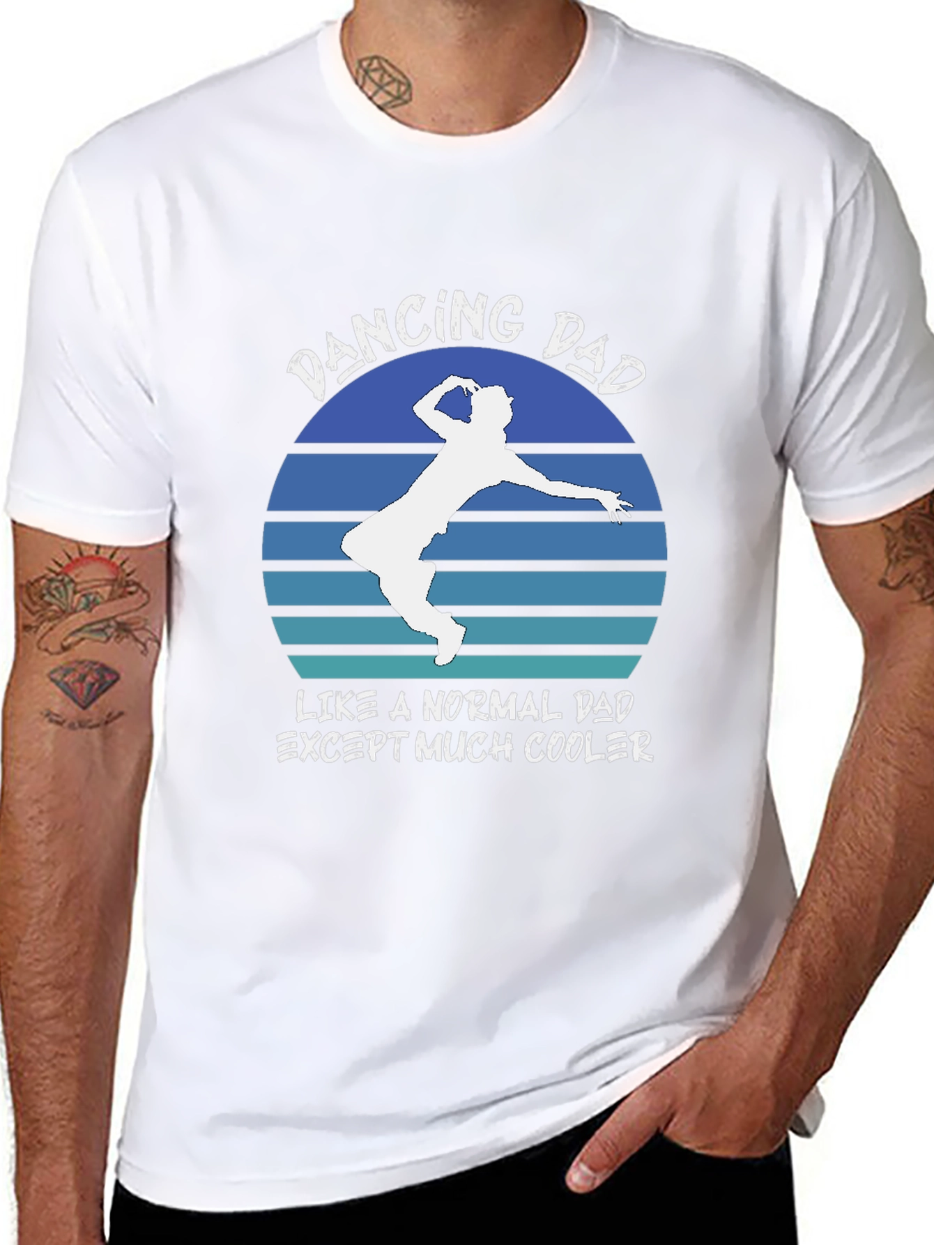 Dancing Dad Graphic T-Shirt Cool Fathers Day Gift