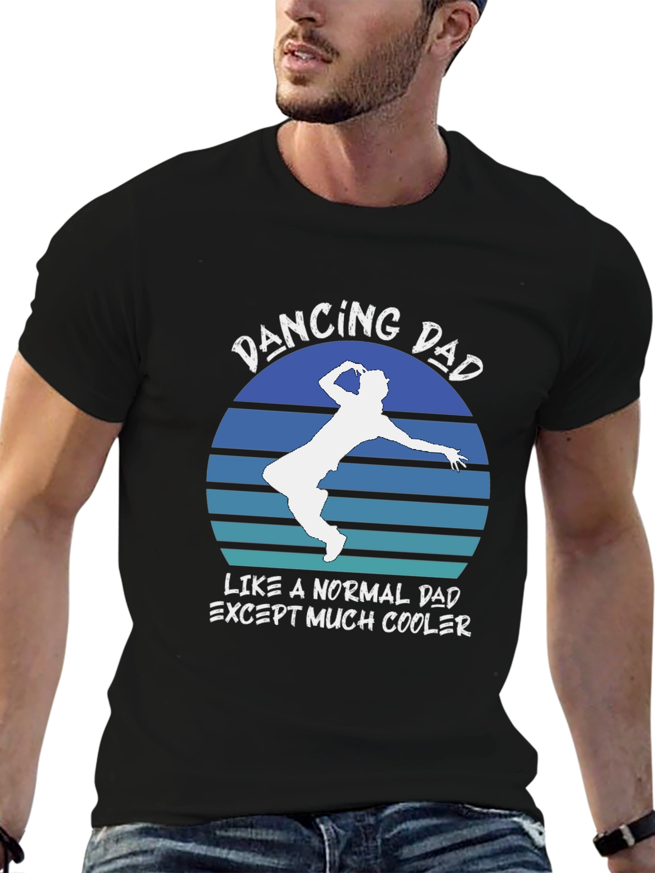 Dancing Dad Graphic T-Shirt Cool Fathers Day Gift