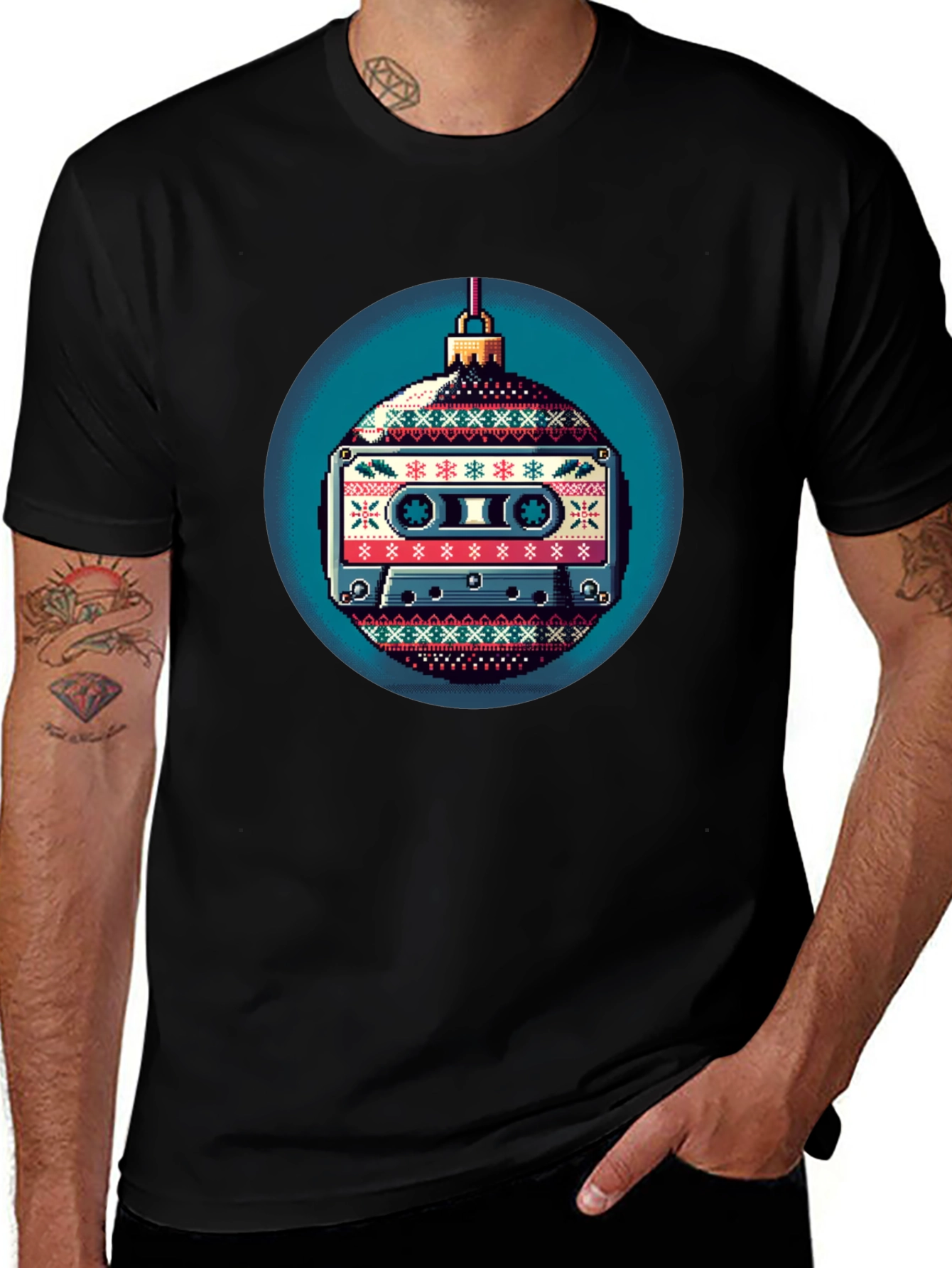 Retro Cassette Ornament Graphic T-Shirt