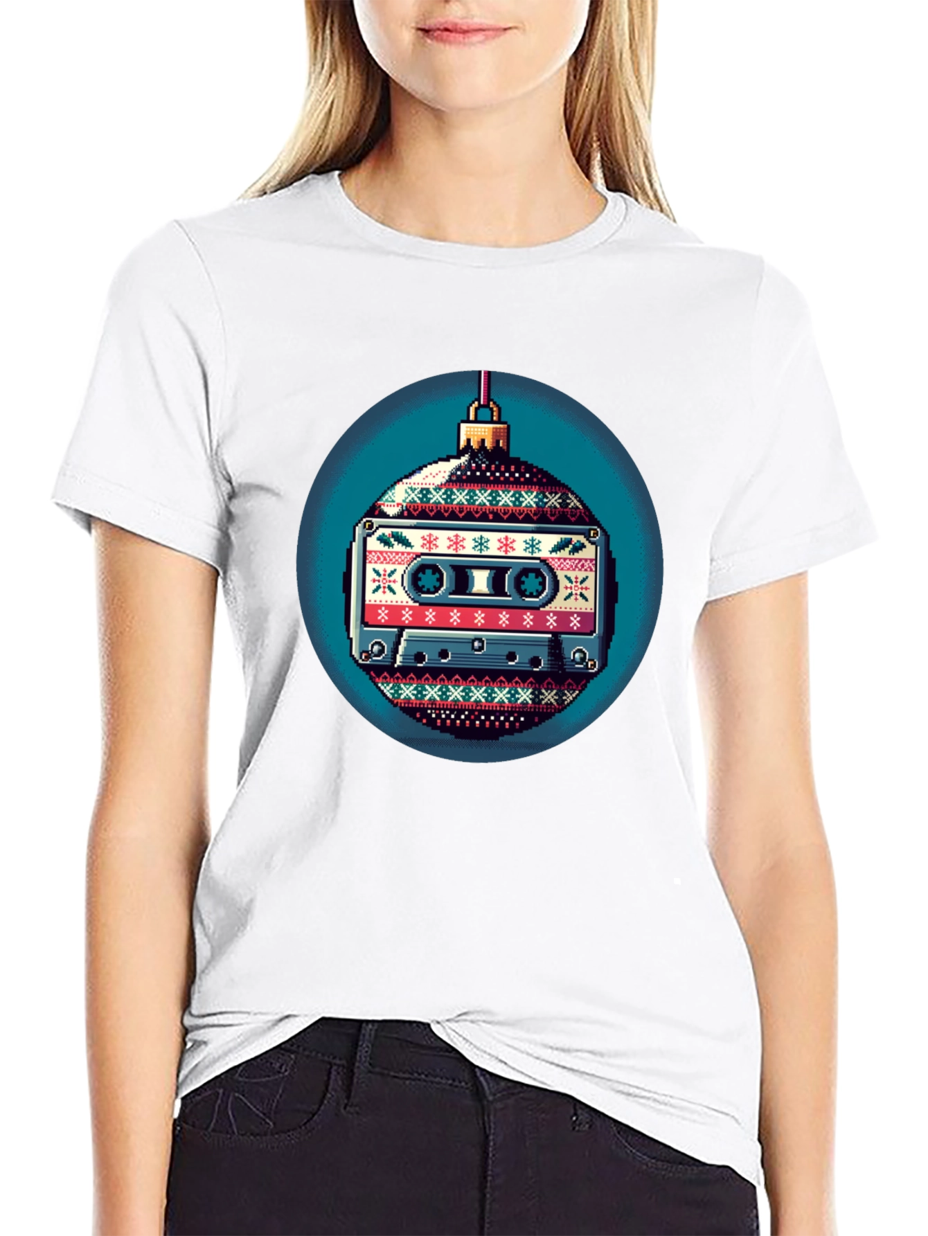 Retro Cassette Ornament Graphic T-Shirt