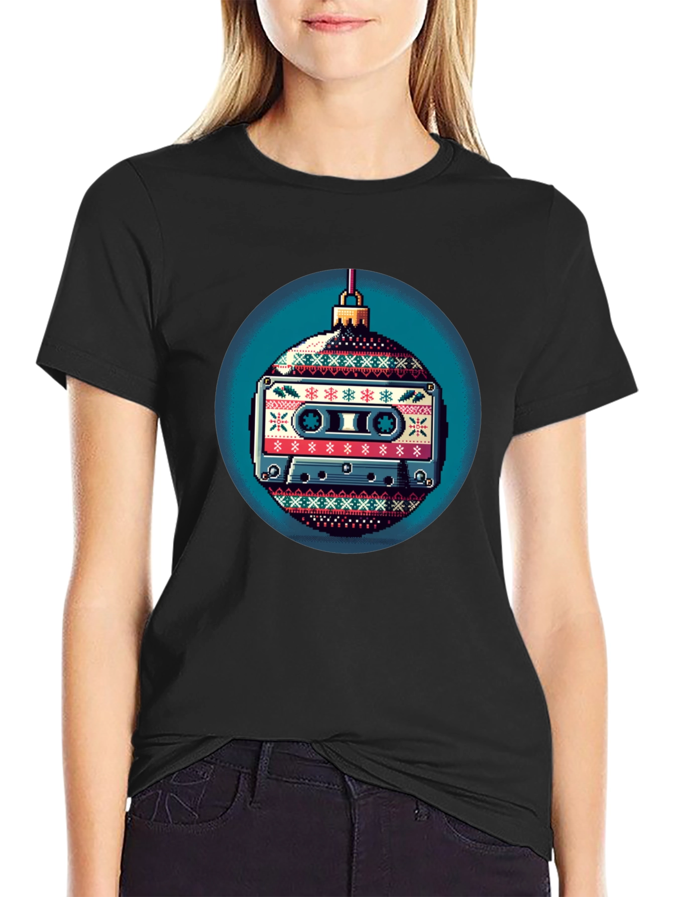 Retro Cassette Ornament Graphic T-Shirt